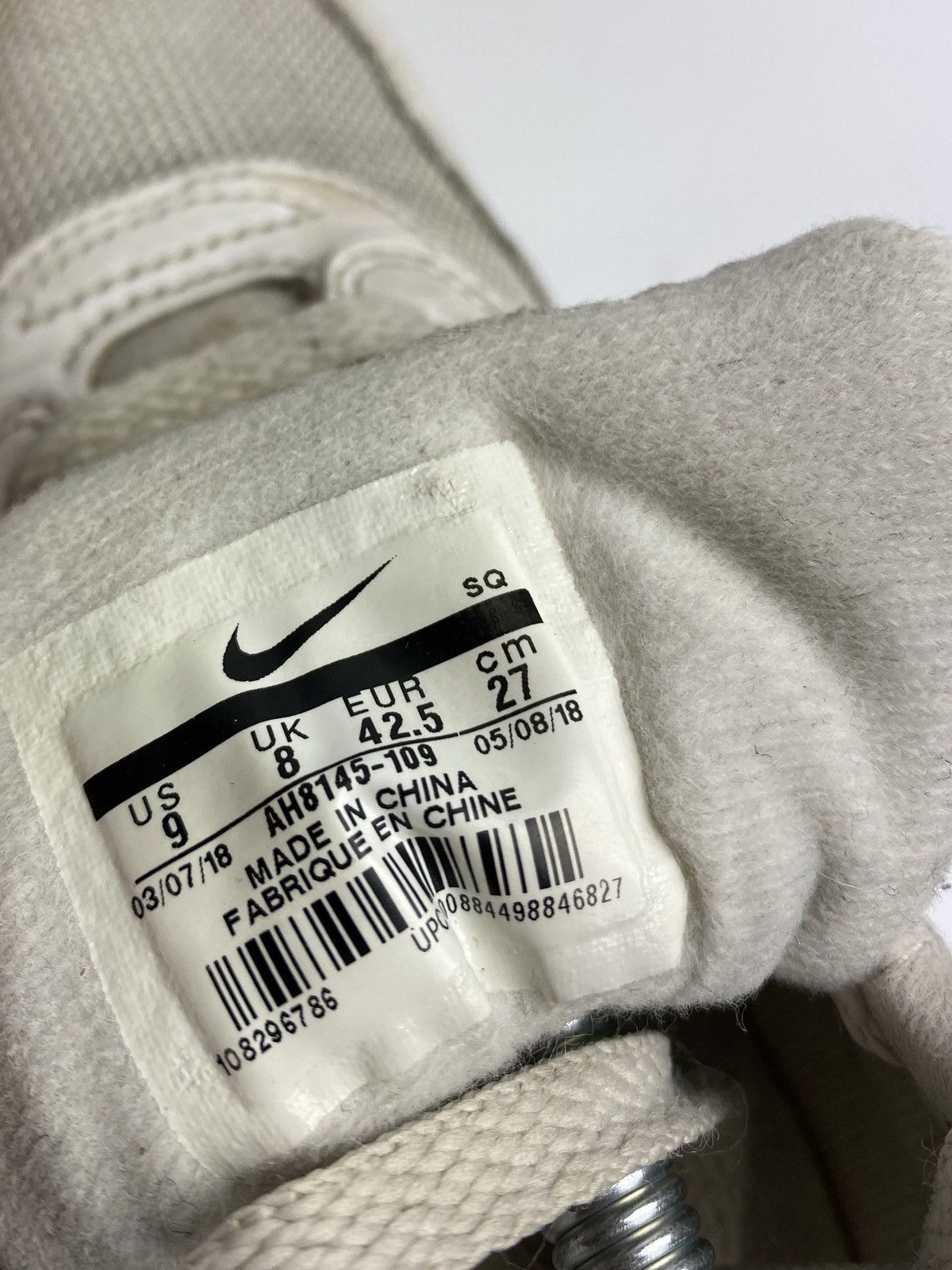 Nike Nike Air Max 1 White Gum 2018 dunk Jordan +nsw tee Size US 9 / EU 42 - 17 Thumbnail