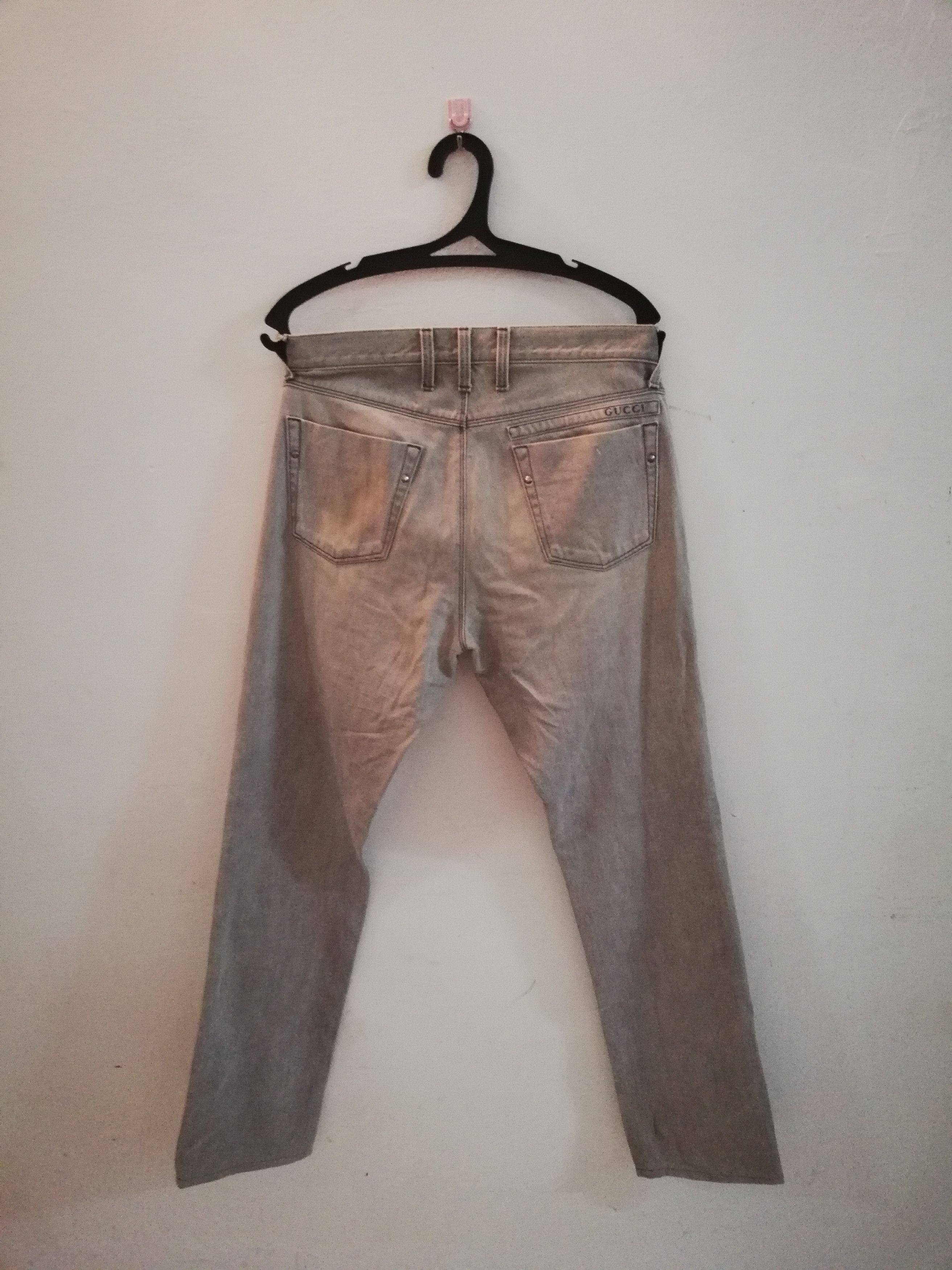 Designer Gucci S2006 Distressed Denim Italy Made Size US 29 - 7 Thumbnail