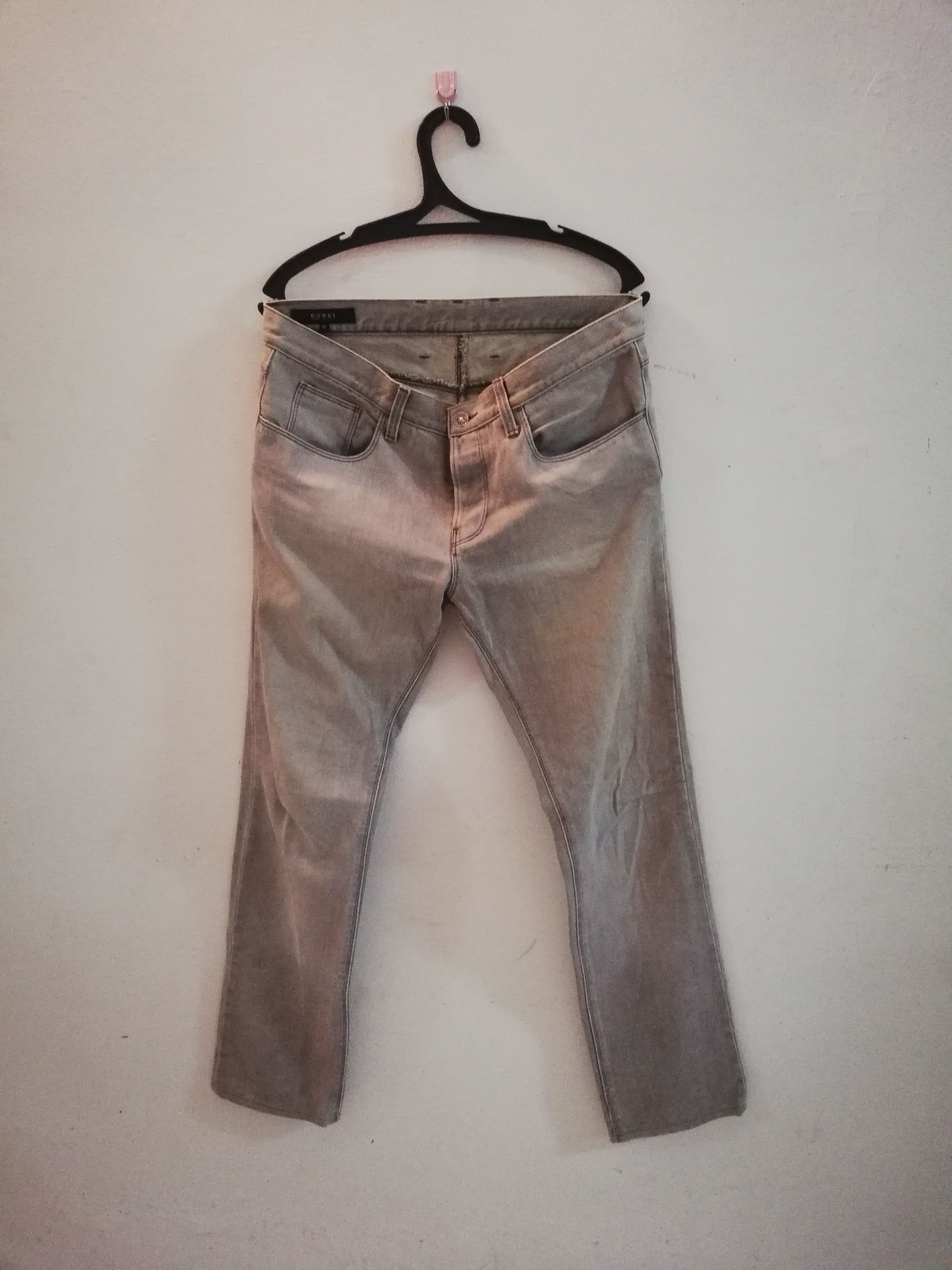 Designer Gucci S2006 Distressed Denim Italy Made Size US 29 - 1 Thumbnail
