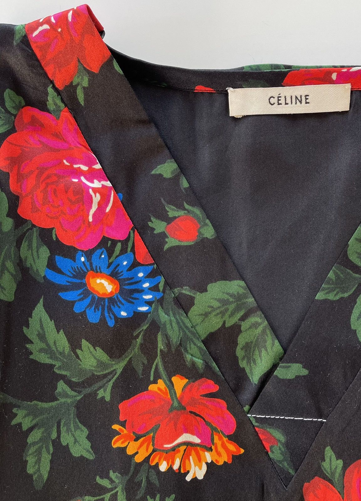Celine Céline by Phoebe Philo Floral Print Silk Blouse Size 40 Size US M / EU 48-50 / 2 - 4 Thumbnail