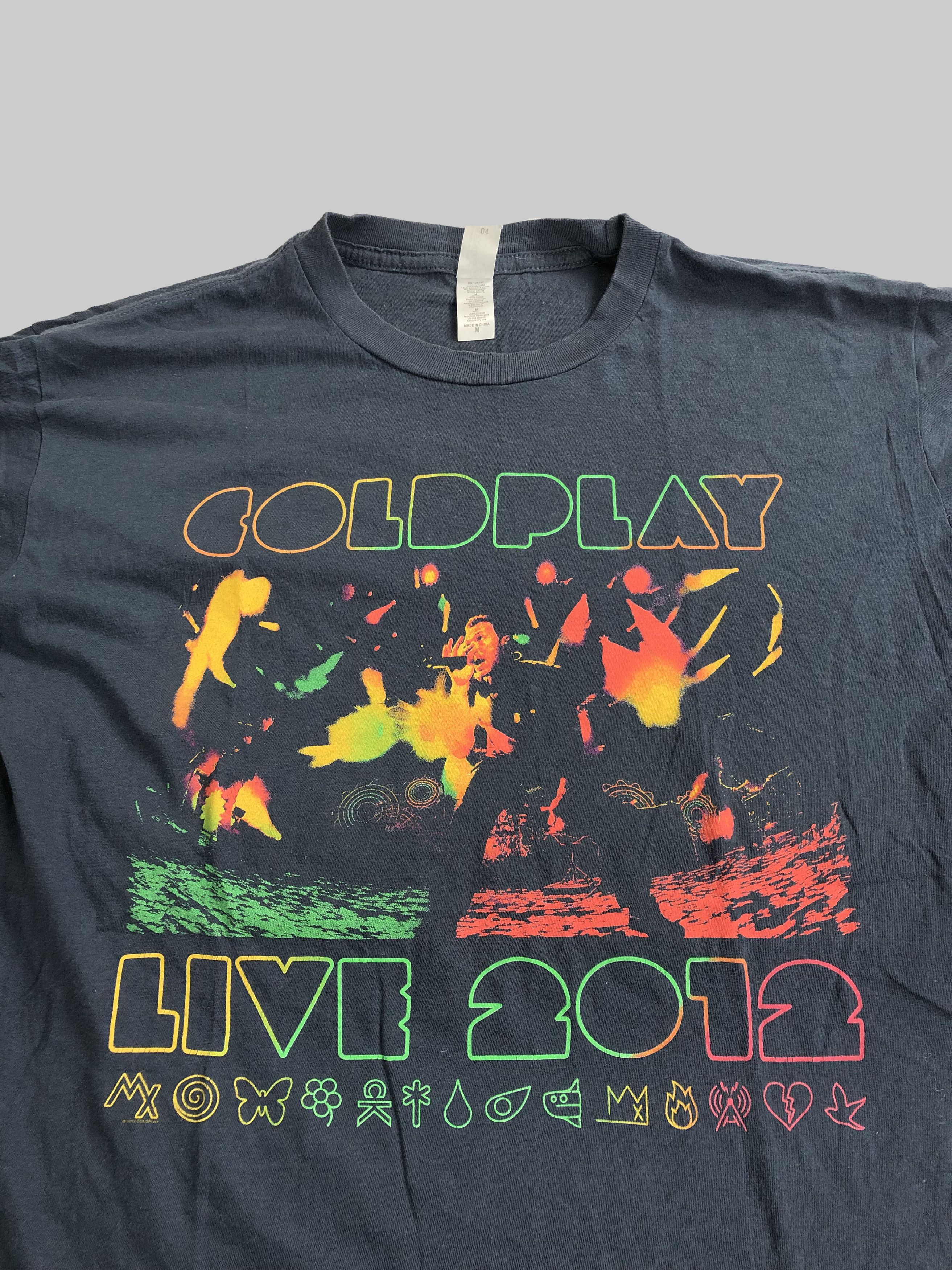Band Tees Vintage 2012 Coldplay (Bruno Mars Linkin Park Green Day) Size US M / EU 48-50 / 2 - 3 Thumbnail
