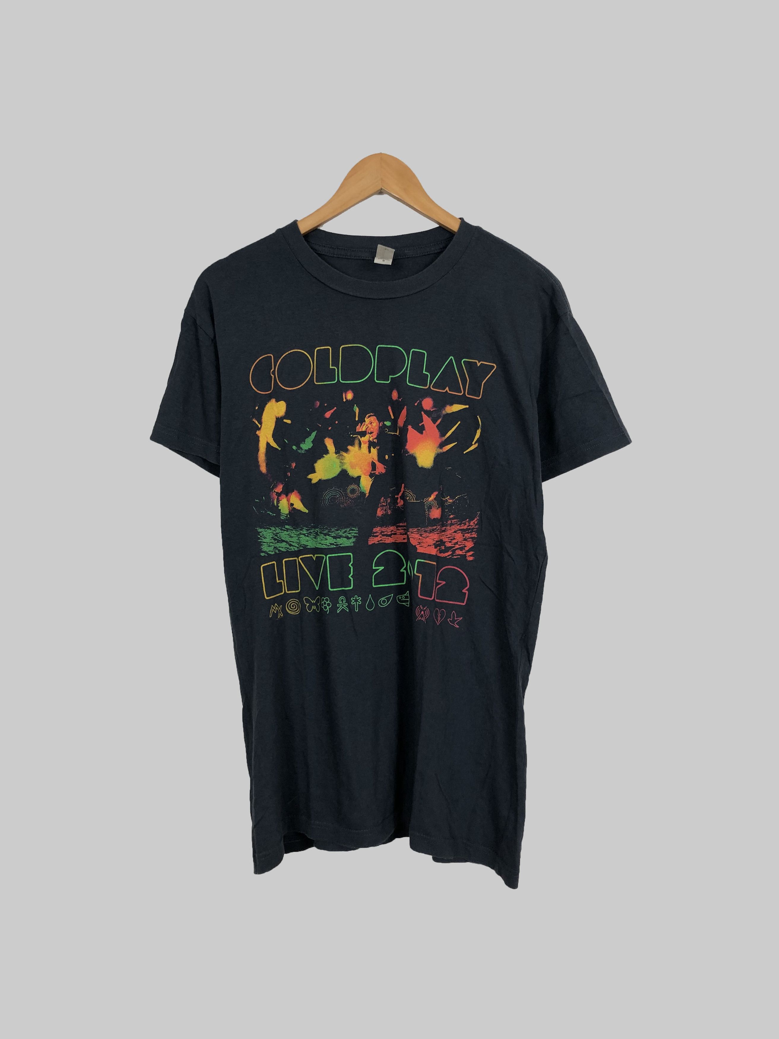 Band Tees Vintage 2012 Coldplay (Bruno Mars Linkin Park Green Day) Size US M / EU 48-50 / 2 - 1 Thumbnail