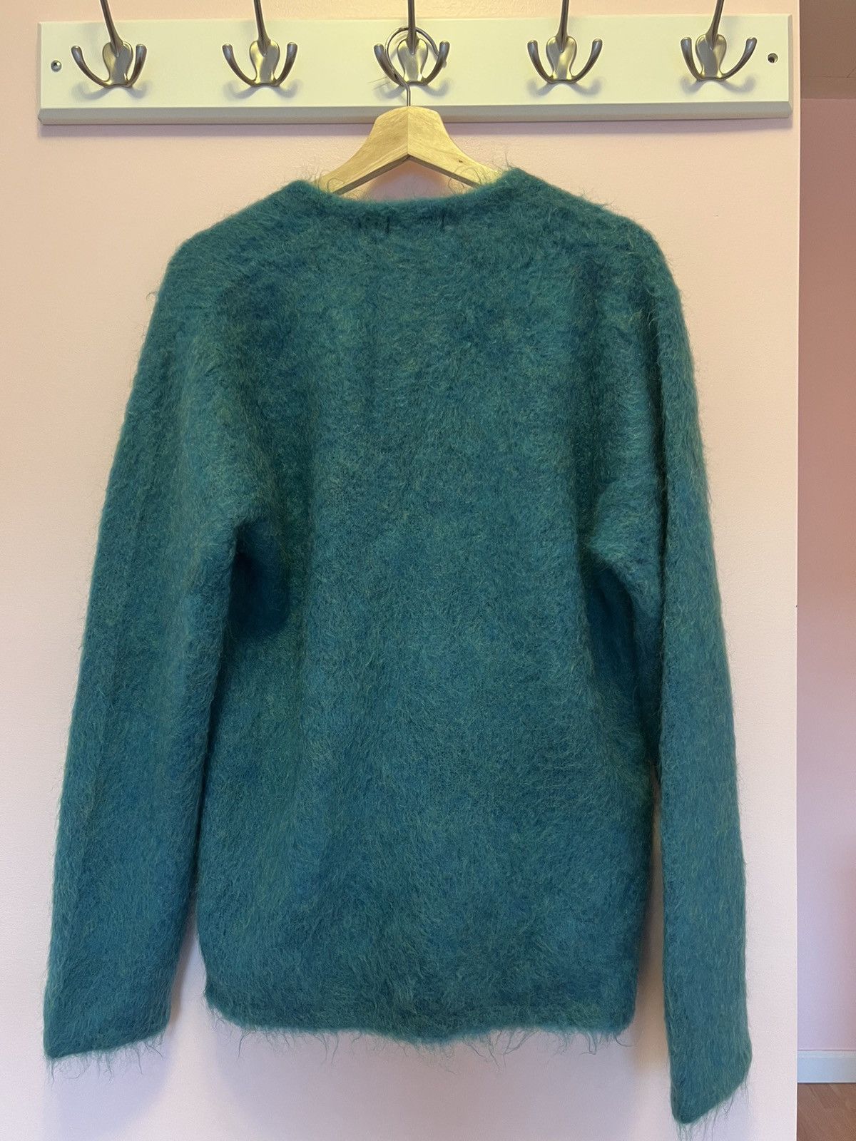 Supreme Supreme FW15 Teal Heather Mohair Cardigan | Grailed