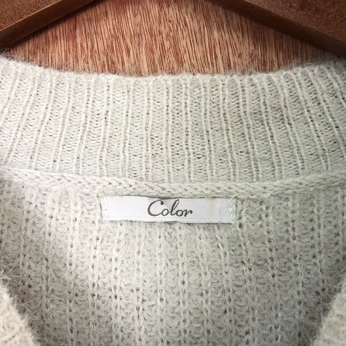 Homespun Knitwear × Japanese Brand Color Long Shag Shaggy Fur Mohair Knitwear #6432 Size US L / EU 52-54 / 3 - 4 Thumbnail