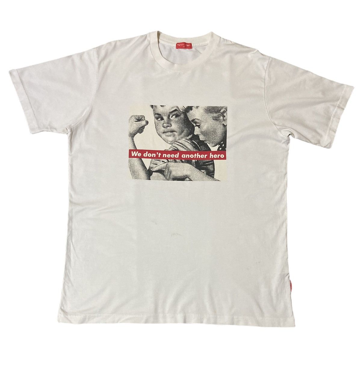 Vintage Barbara Kruger “We don’t need another hero” tee | Grailed