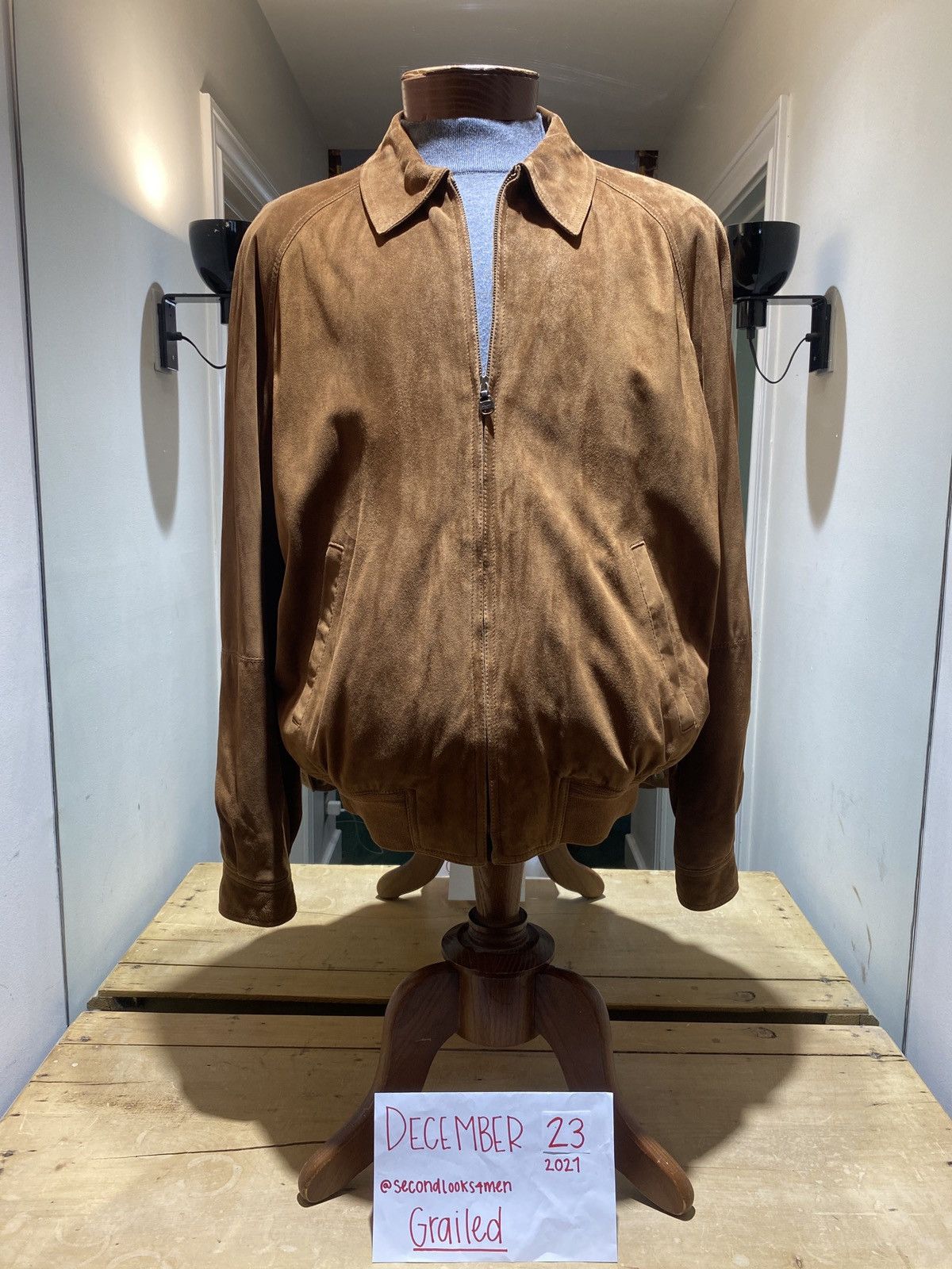 Salvatore Ferragamo Salvatore Ferragamo Brown Suede Leather Jacket 