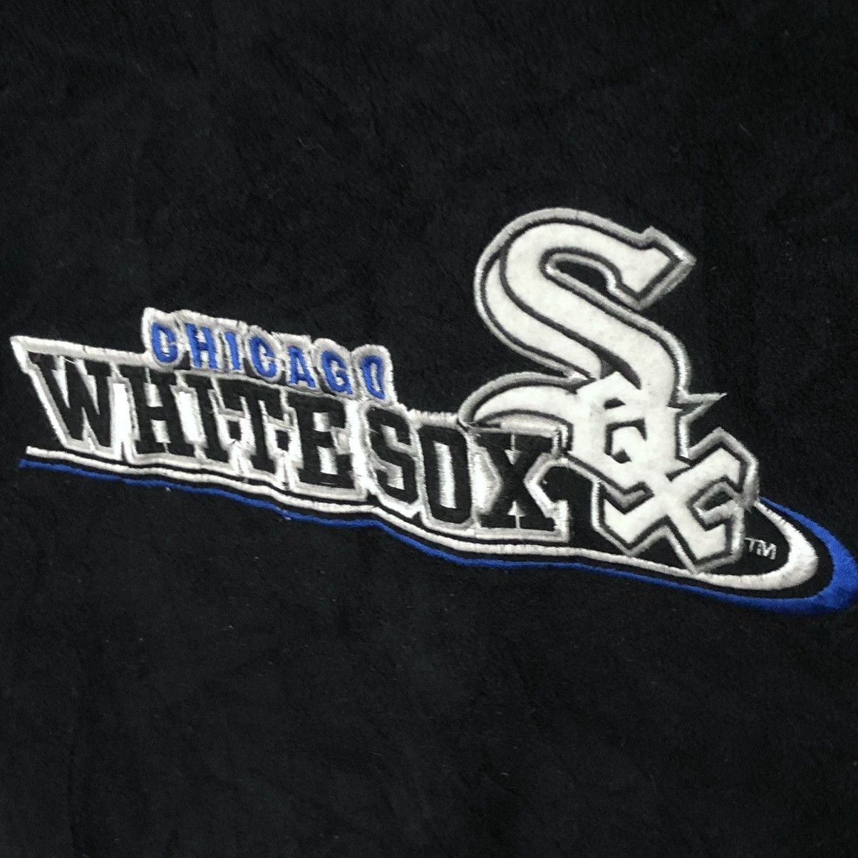 Vintage !! MLB chicago white sox spell out embroidery fleece
