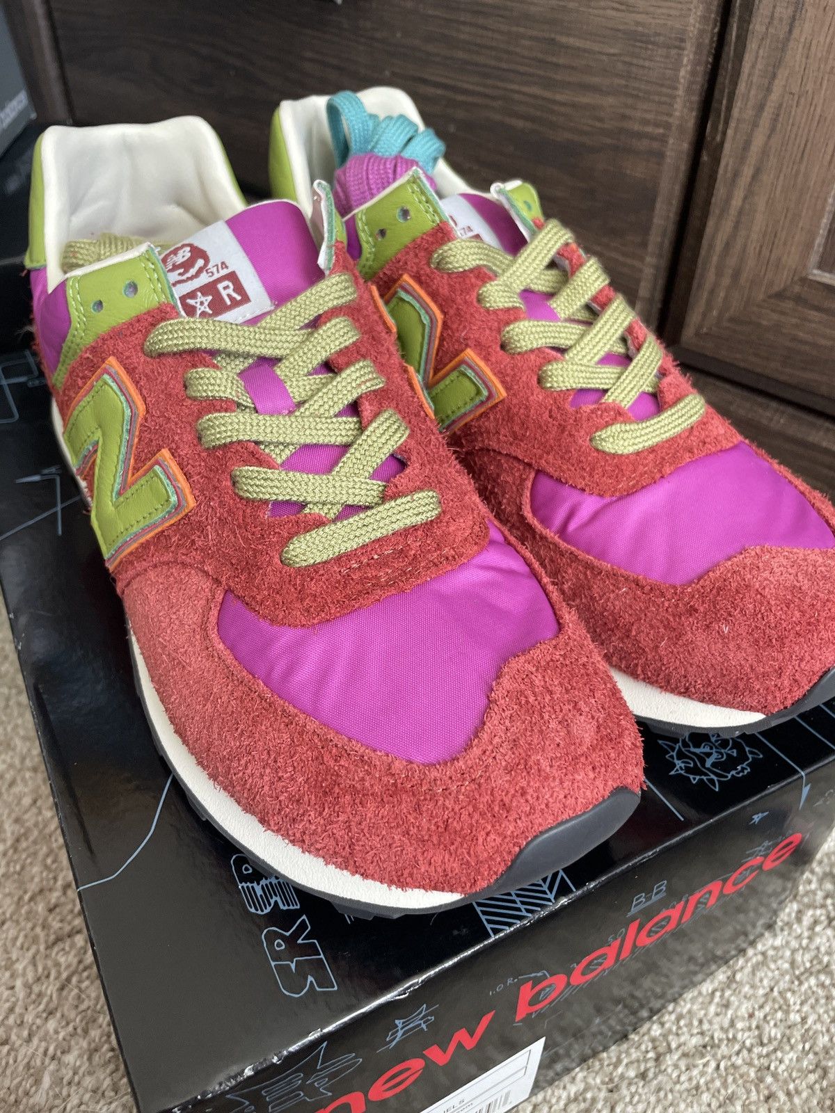 New Balance × Stray Rats Stray rats X new balance 574 “red” | Grailed