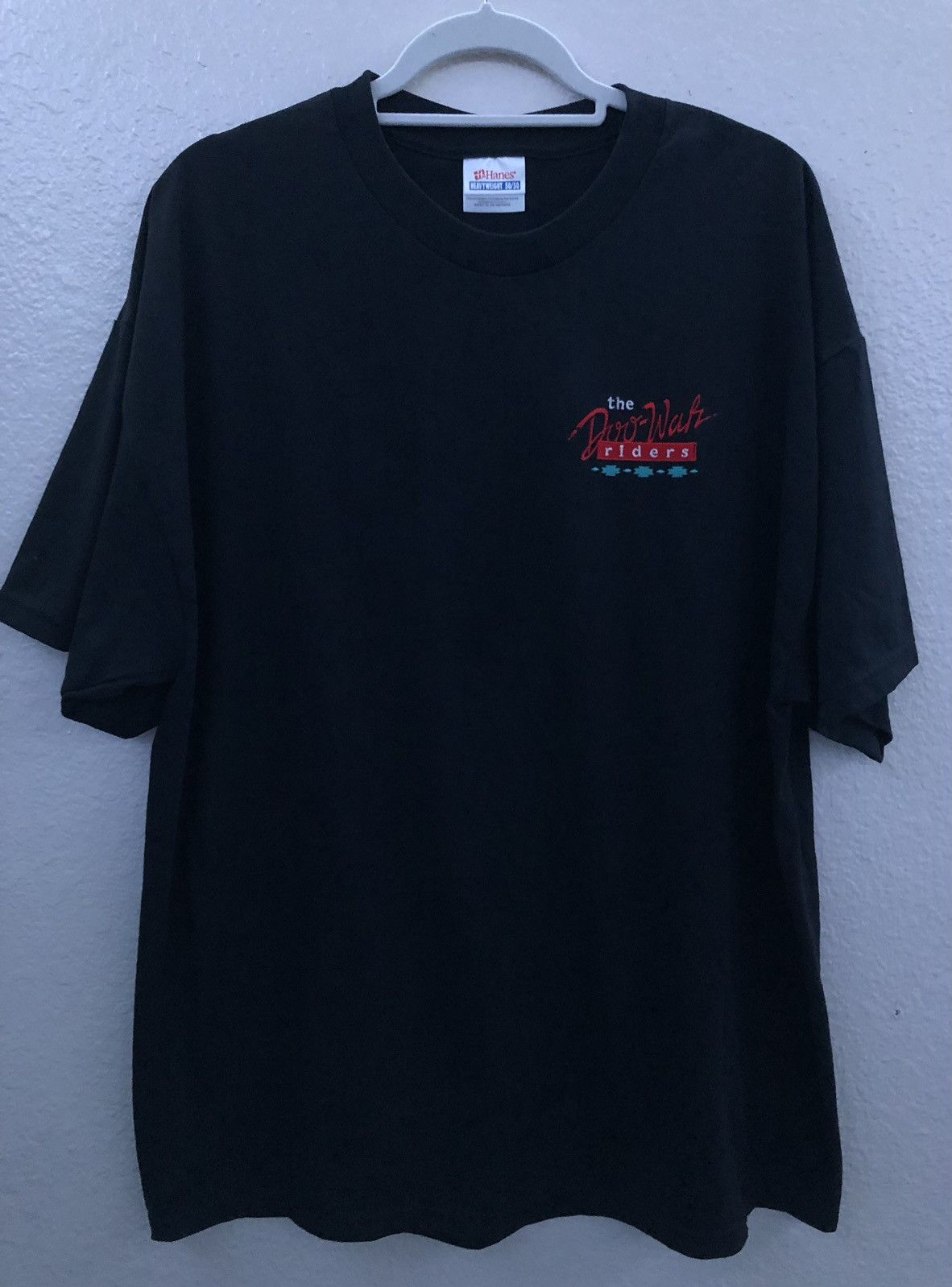 Vintage Vintage Hanes Heavyweight 50/50 The Doo-Wah Riders Black Tee ...