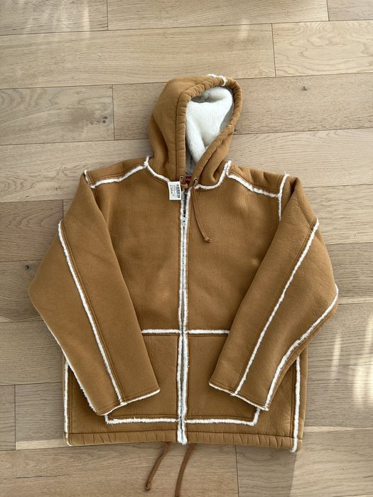 Supreme Supreme - Faux shearling hooded jacket - Tan Brown - L