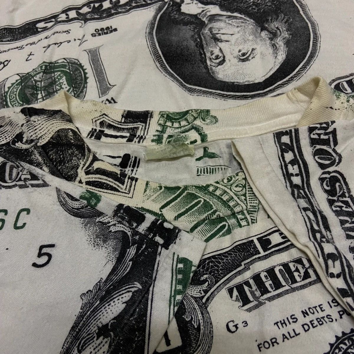 Rap Tees Vintage 100 Dollar Bill Benjamin Money Ovp Tshirt Size US XL / EU 56 / 4 - 4 Thumbnail