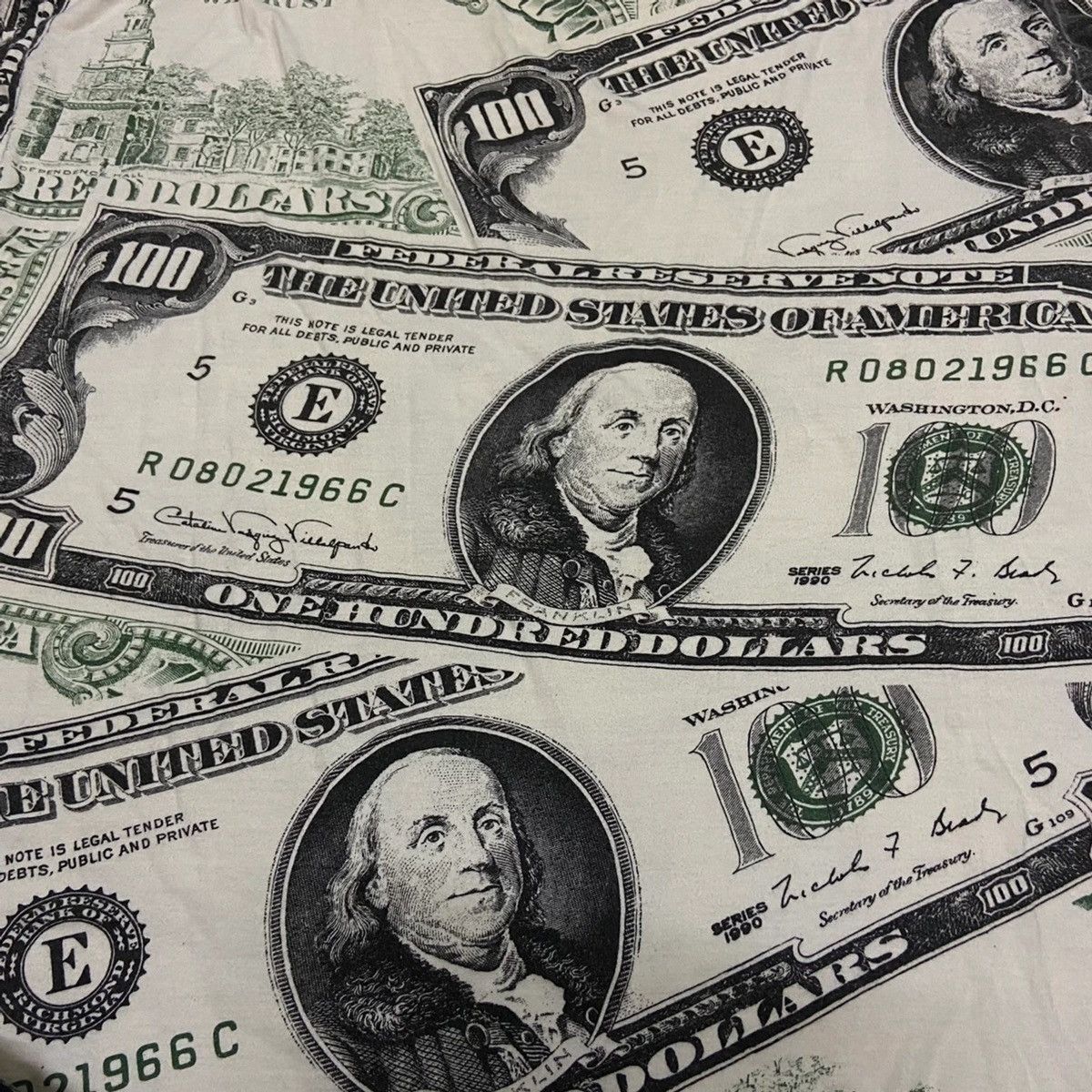 Rap Tees Vintage 100 Dollar Bill Benjamin Money Ovp Tshirt Size US XL / EU 56 / 4 - 3 Thumbnail