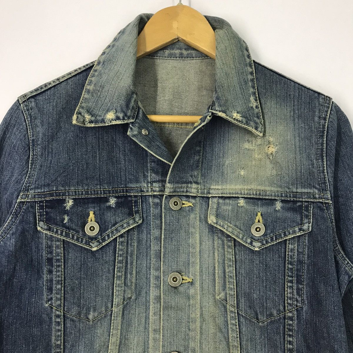 ABAHOUSE Abahouse Denim Double Pocket Costom Number Nine Jacket Size US M / EU 48-50 / 2 - 3 Thumbnail