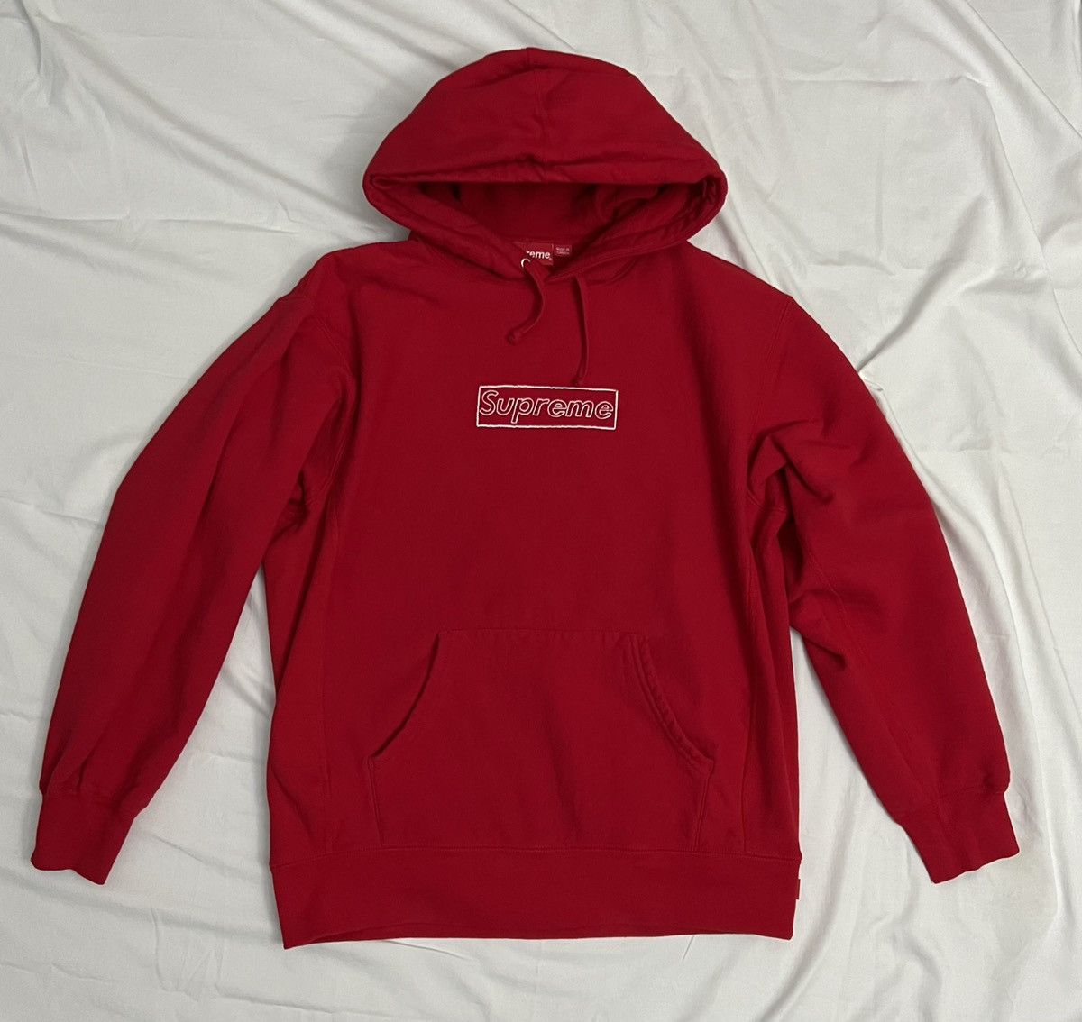 Supreme Supreme KAWS Chalk Logo Hooded Sweatshirt | Grailed