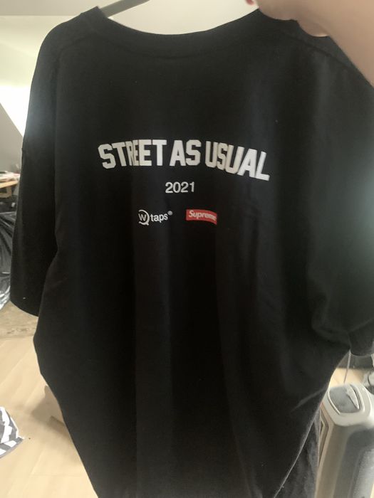 Supreme SUPREME x WTAPS SIC'EM! TEE T-SHIRT BLACK | Grailed