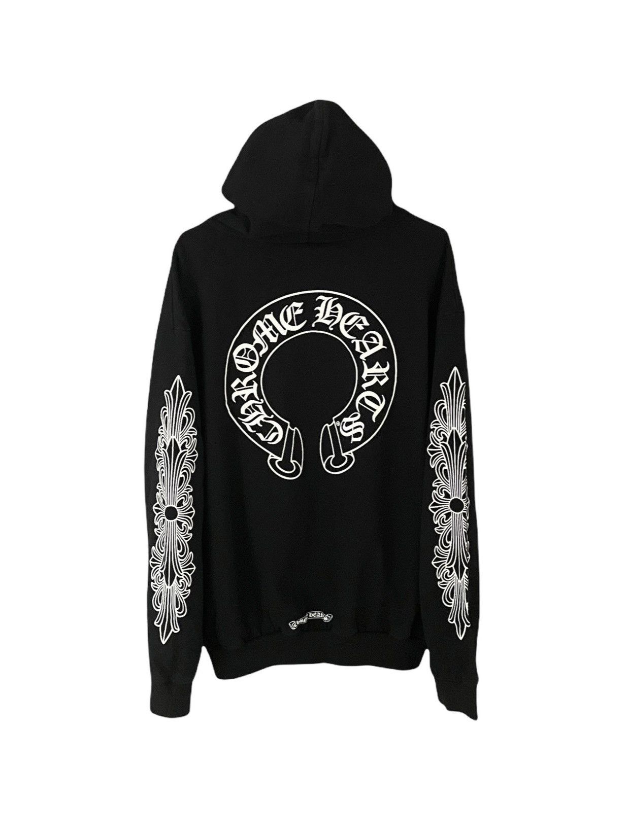 image of Chrome Hearts Horseshoe Zip-Up in Black, Men's (Size XL)