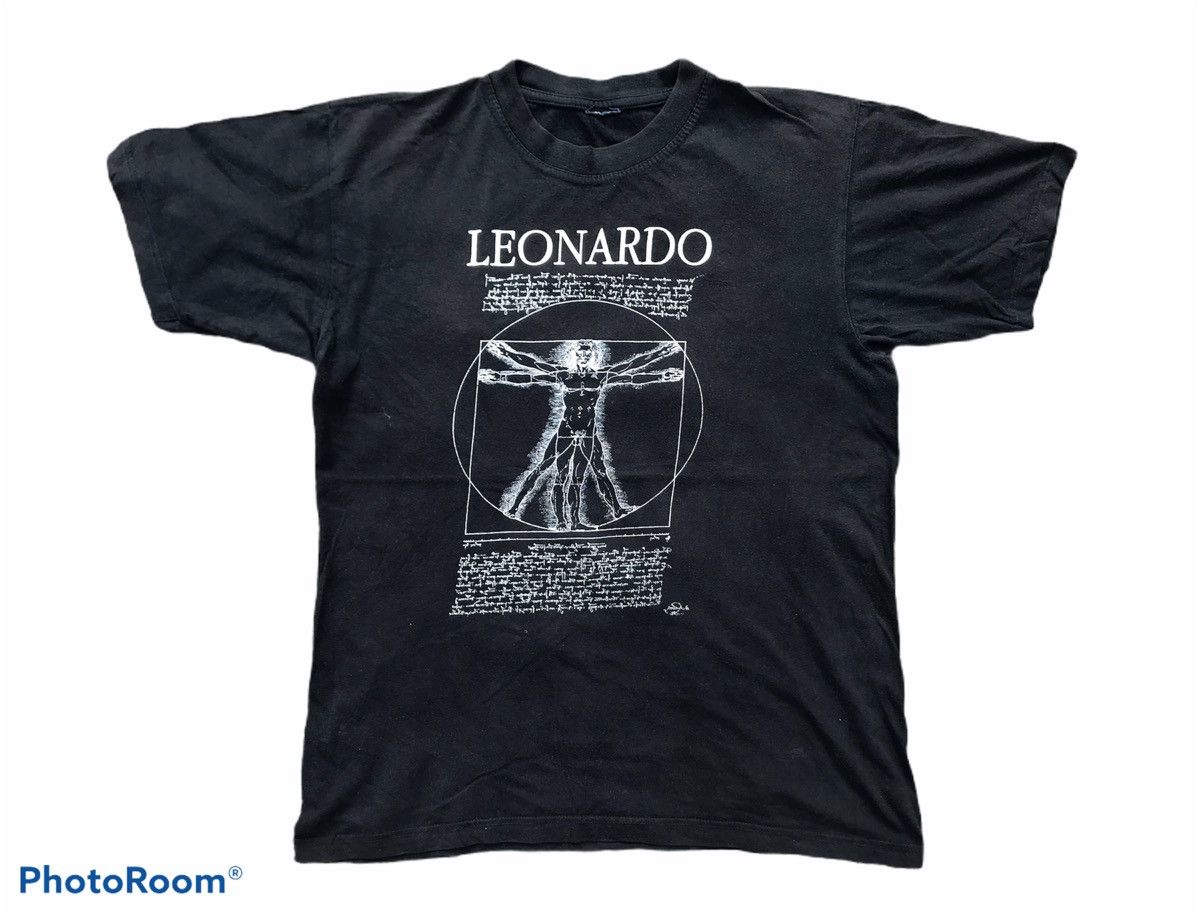 vintage 90s leonardo da vinci vitruvian man italian graffiti