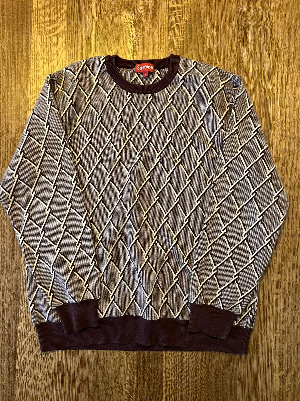 格安saleスタート】 名作！Supreme Chain Link Sweater セーター 鉄線 ...