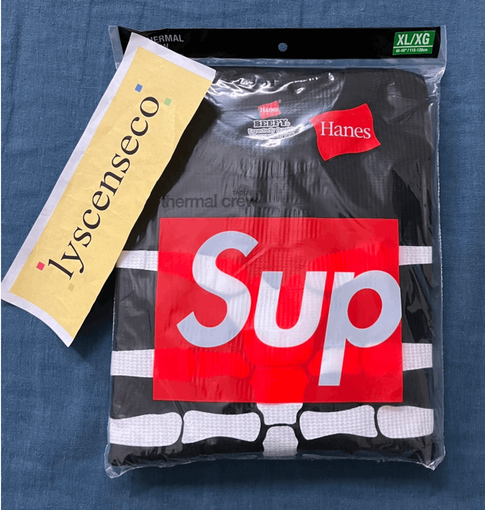 Supreme Supreme Hanes Bones Thermal Crew Long Sleeve (1 Pack) | Grailed