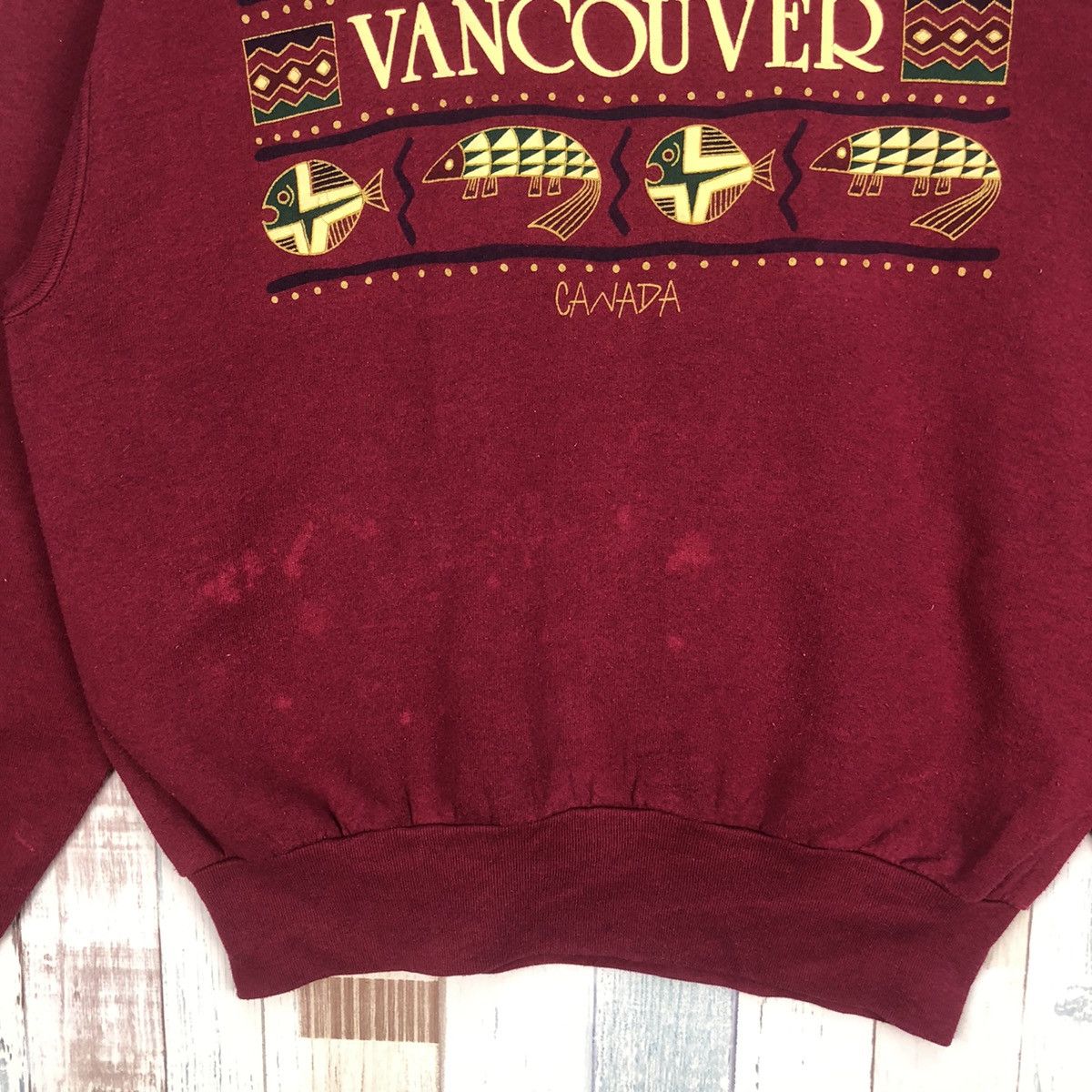 Fruit Of The Loom × Vintage Vintage Vancouver Canada Big Logo Sweatshirt Size US L / EU 52-54 / 3 - 5 Thumbnail