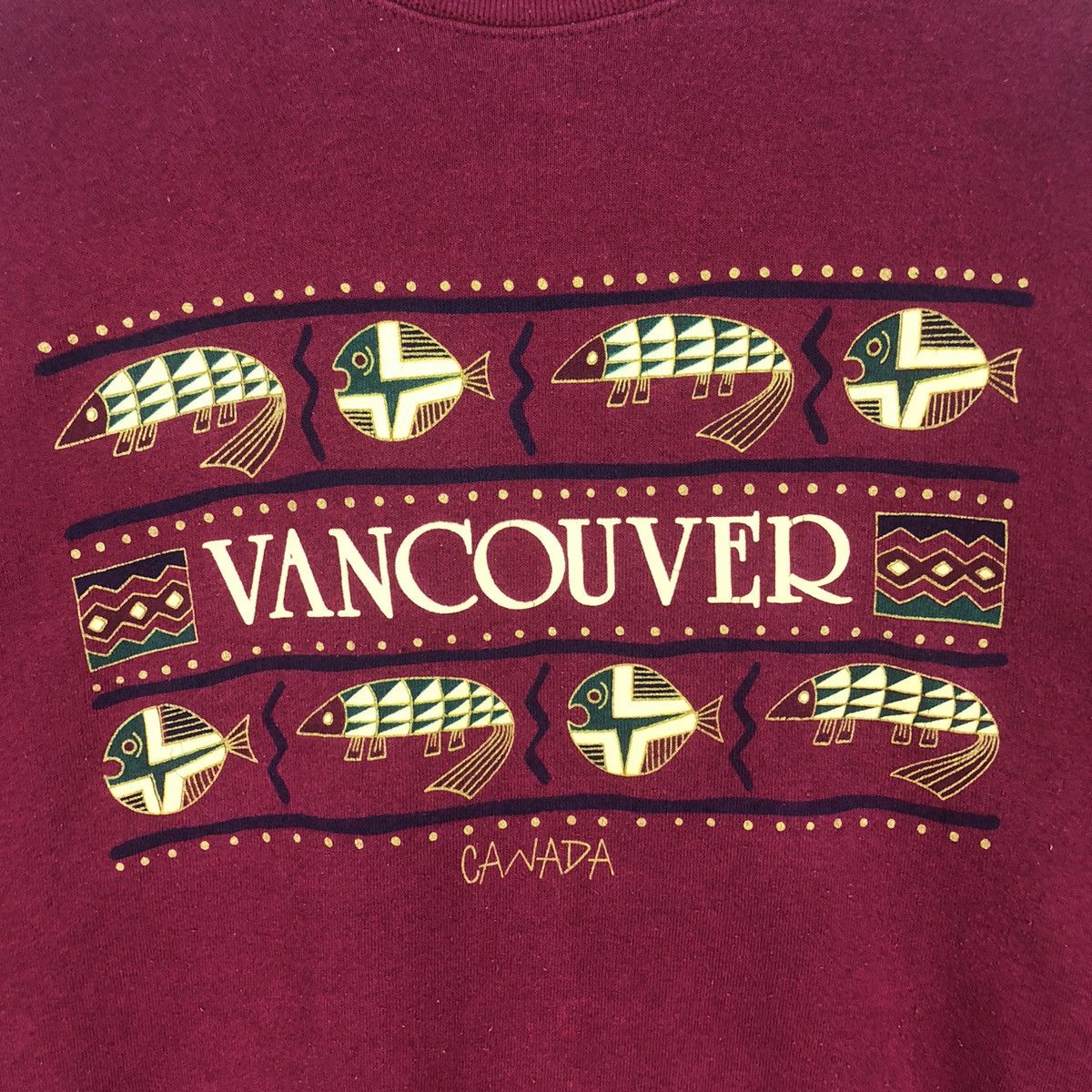 Fruit Of The Loom × Vintage Vintage Vancouver Canada Big Logo Sweatshirt Size US L / EU 52-54 / 3 - 4 Thumbnail