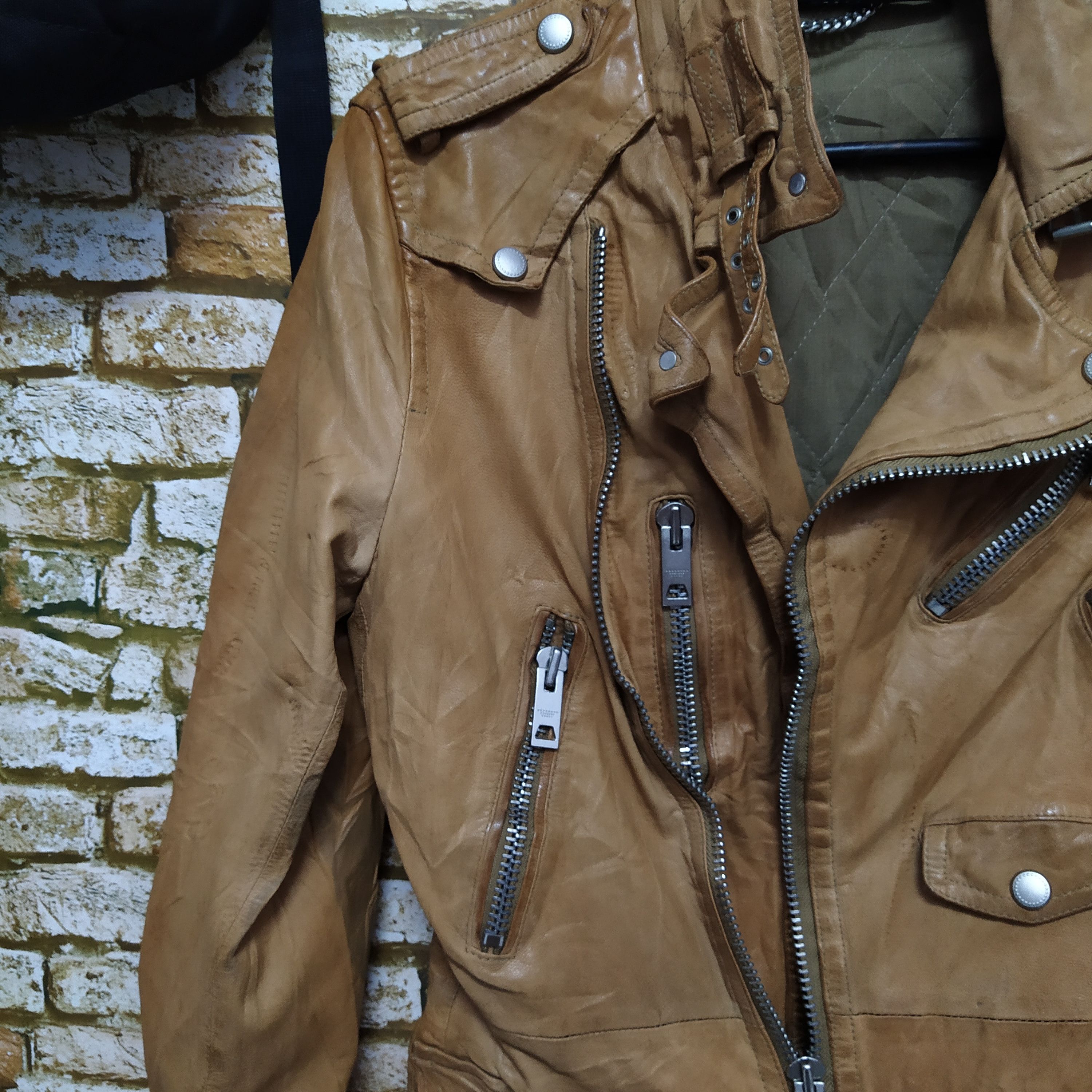 Seditionaries DESIGNER LEATHER ZIPPER PUNK SEDITIONARIES JACKET (D530) Size US S / EU 44-46 / 1 - 5 Thumbnail