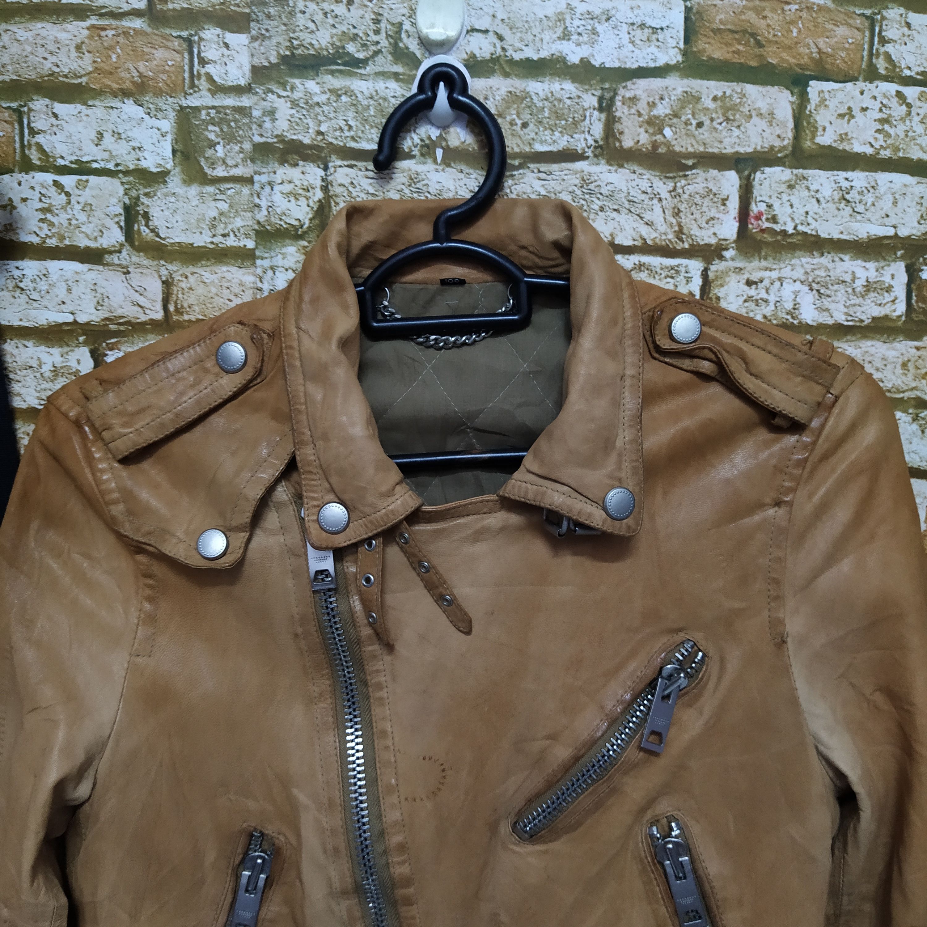 Seditionaries DESIGNER LEATHER ZIPPER PUNK SEDITIONARIES JACKET (D530) Size US S / EU 44-46 / 1 - 12 Thumbnail