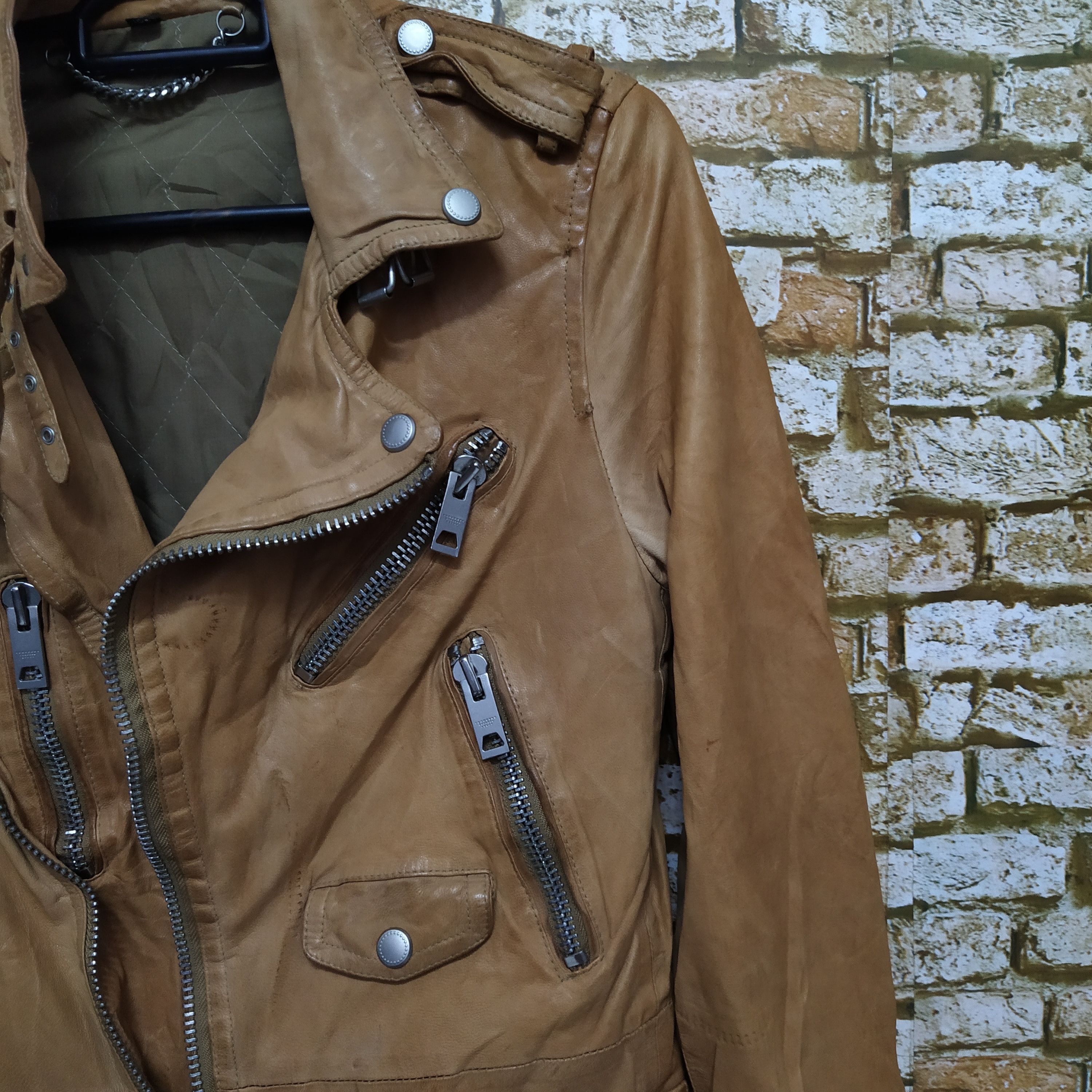Seditionaries DESIGNER LEATHER ZIPPER PUNK SEDITIONARIES JACKET (D530) Size US S / EU 44-46 / 1 - 7 Thumbnail