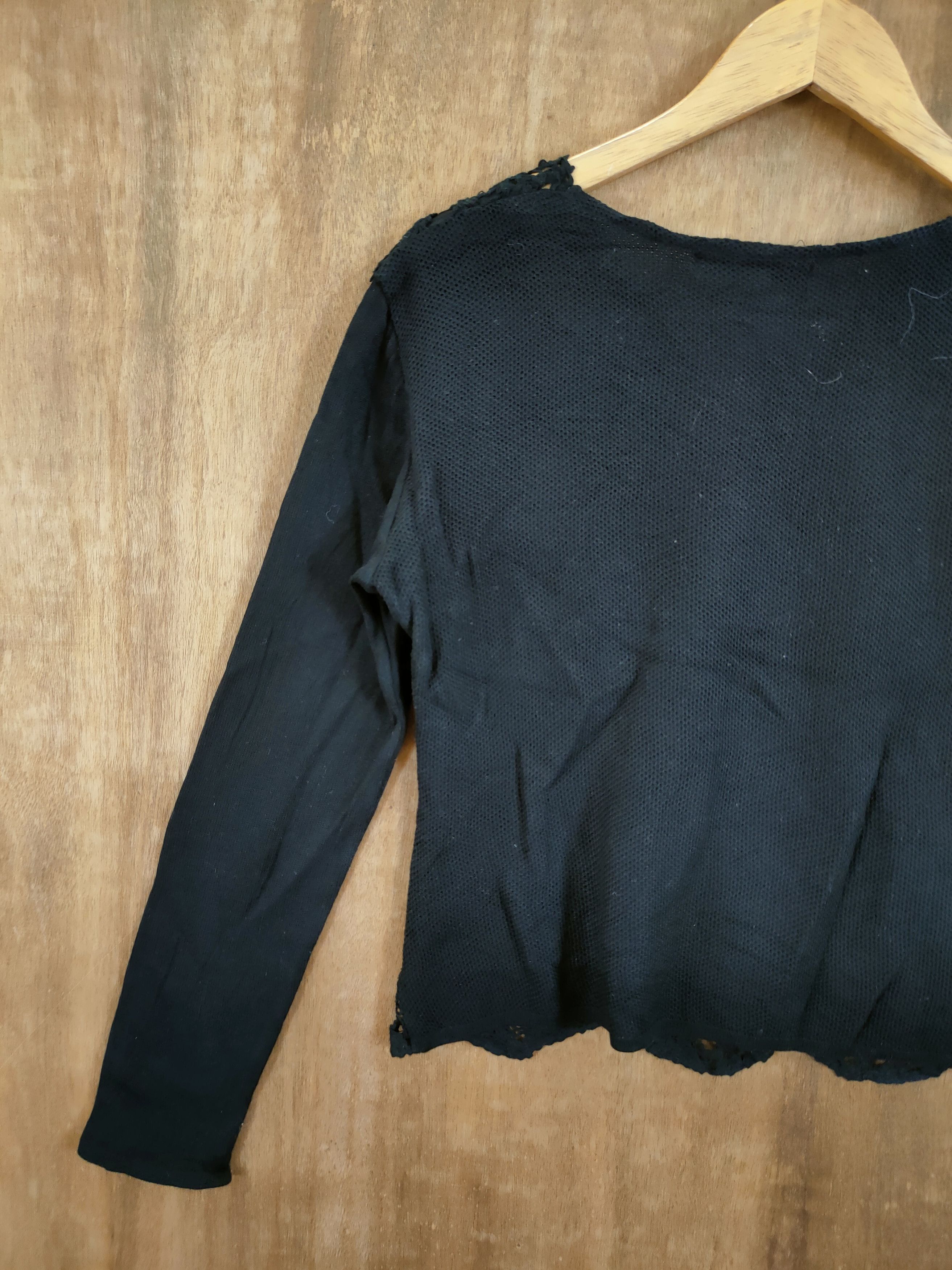 Homespun Knitwear D Sugita Bis knitwear meshnet japan vintage black #46-939 Size S / US 4 / IT 40 - 9 Thumbnail