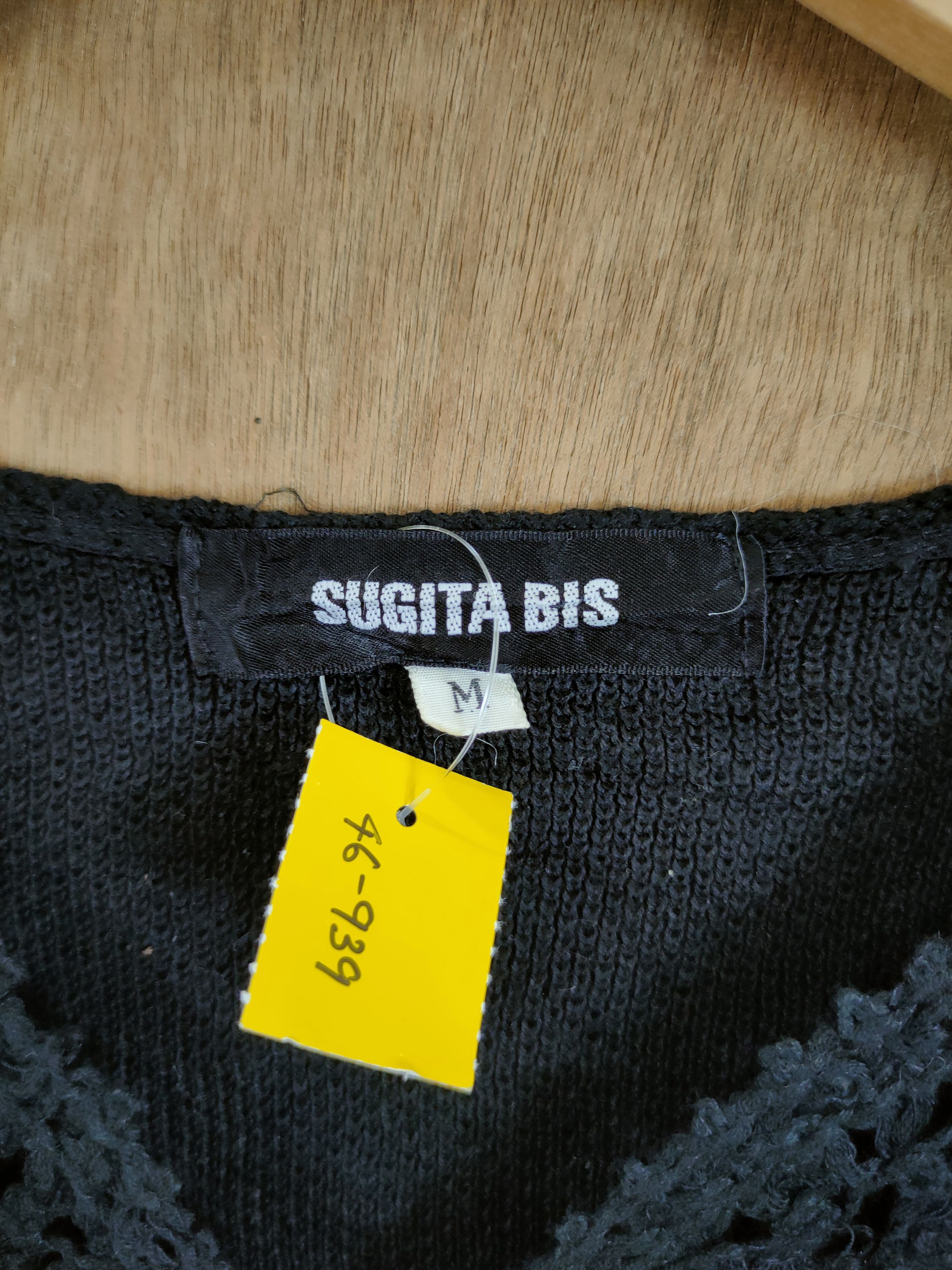 Homespun Knitwear D Sugita Bis knitwear meshnet japan vintage black #46-939 Size S / US 4 / IT 40 - 4 Thumbnail