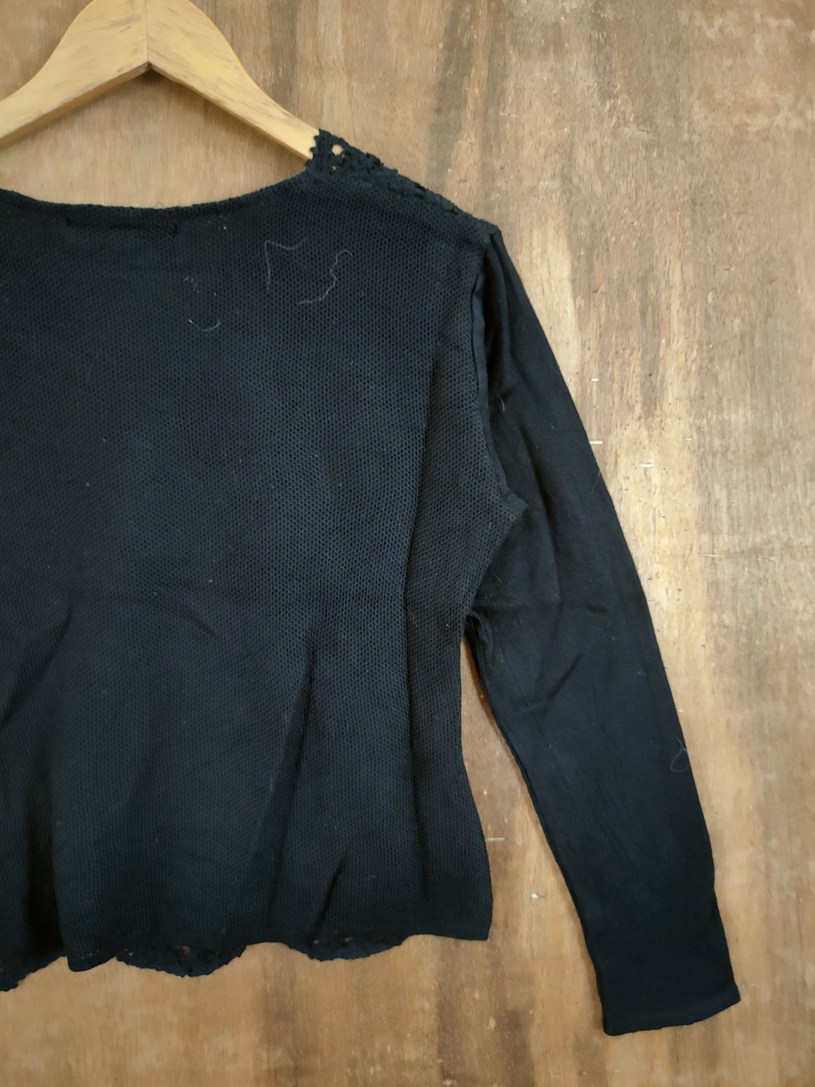 Homespun Knitwear D Sugita Bis knitwear meshnet japan vintage black #46-939 Size S / US 4 / IT 40 - 10 Thumbnail