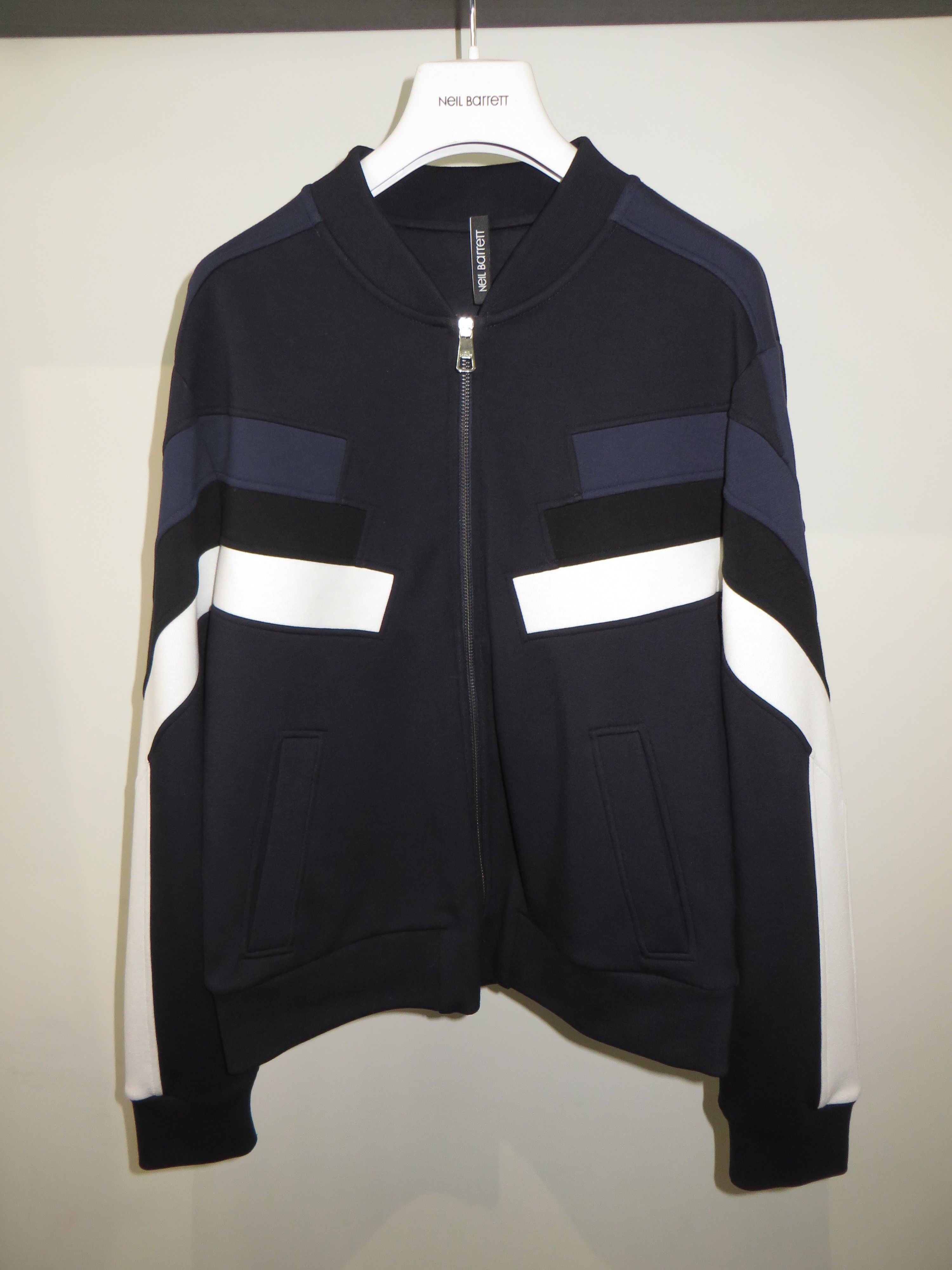 Neil Barrett Retro modernist neoprene bomber jacket Size US S / EU 44-46 / 1 - 1 Thumbnail