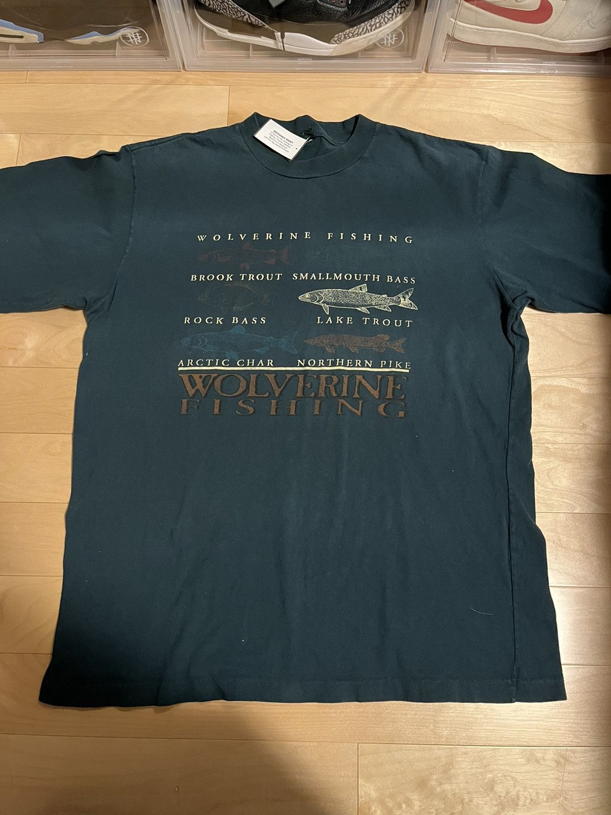 Vintage Vintage Nature Fish Teal Tee single stitch Size US XL / EU 56 / 4 - 1 Thumbnail