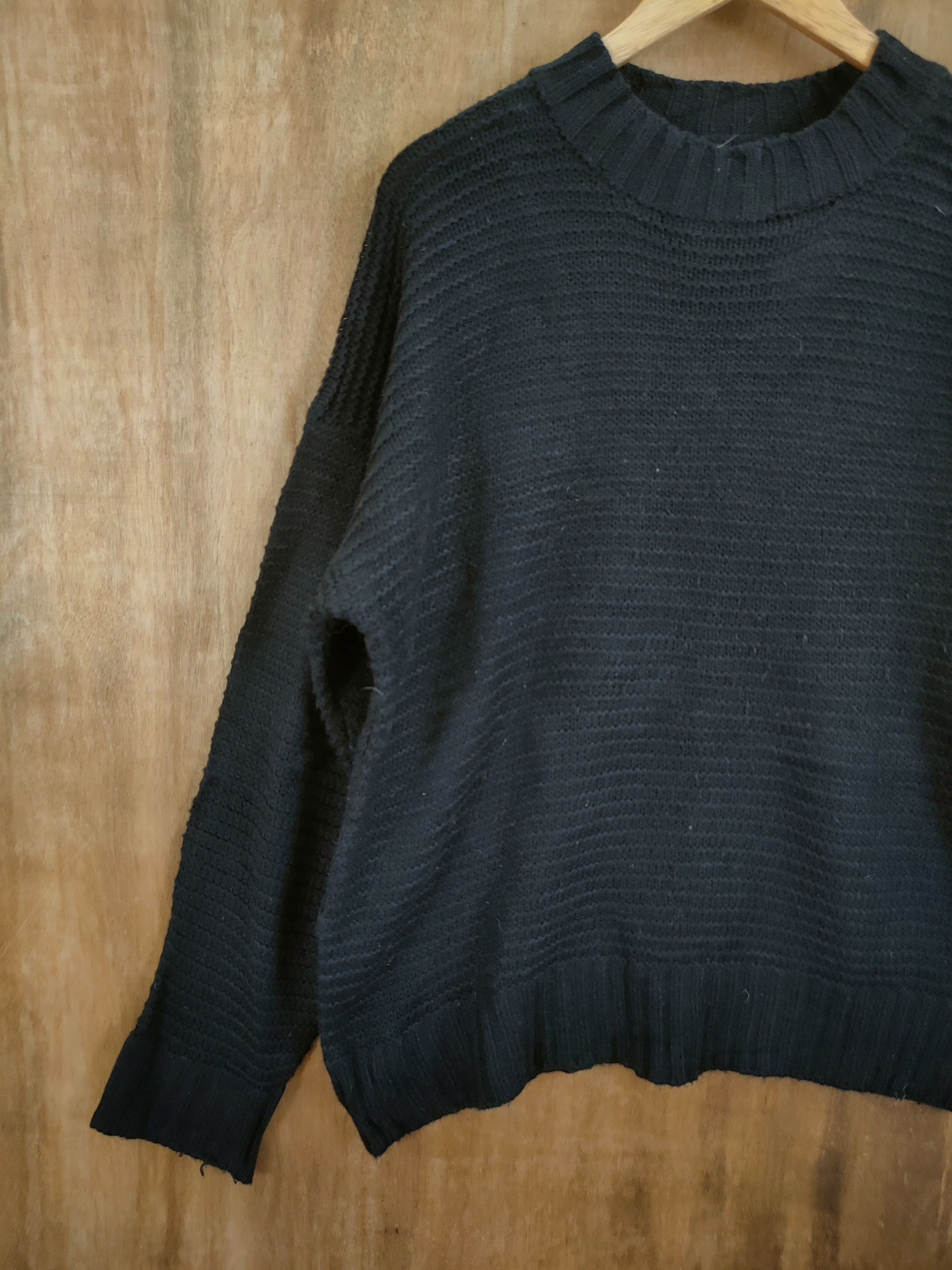 Vintage GU plain black knitwear streetwear #6170 Size US L / EU 52-54 / 3 - 2 Thumbnail