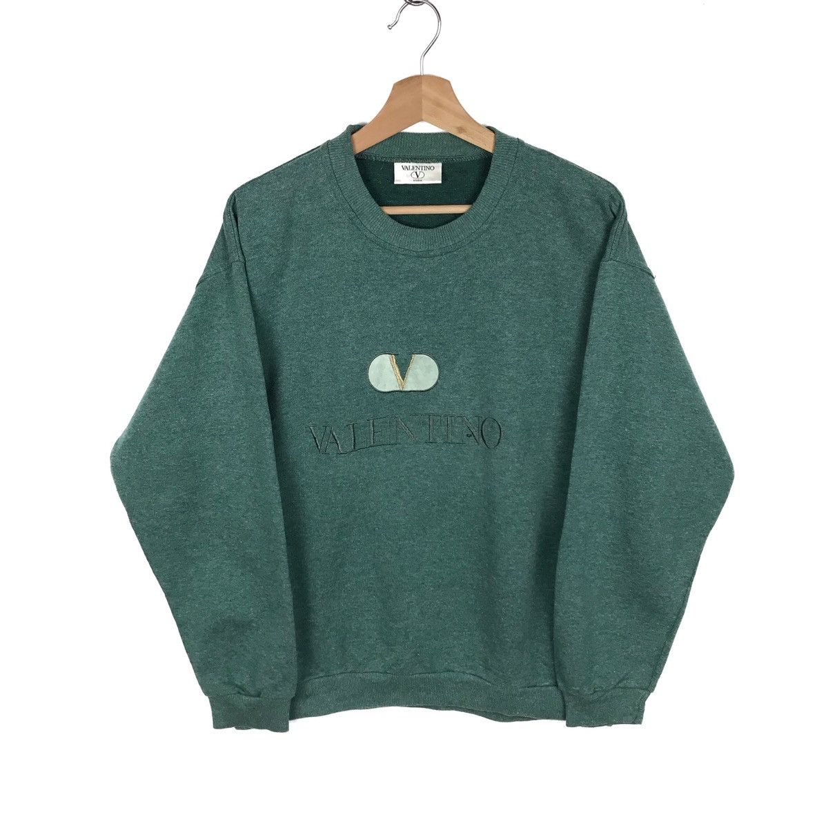 Designer × Valentino × Vintage Vintage Valentino Made Italy Embroidered Spell Sweatshirt Size US M / EU 48-50 / 2 - 1 Thumbnail