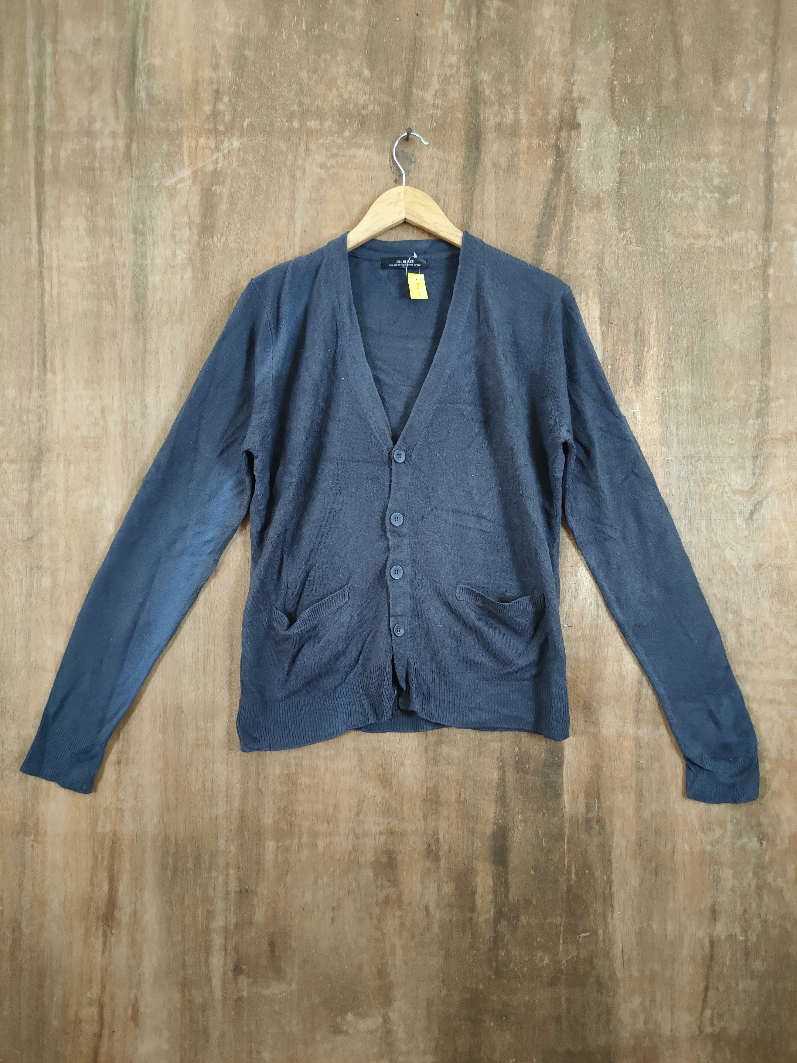 Vintage D Jill Blaze cardigan grey faded plain thin #46-948 Size US M / EU 48-50 / 2 - 1 Thumbnail