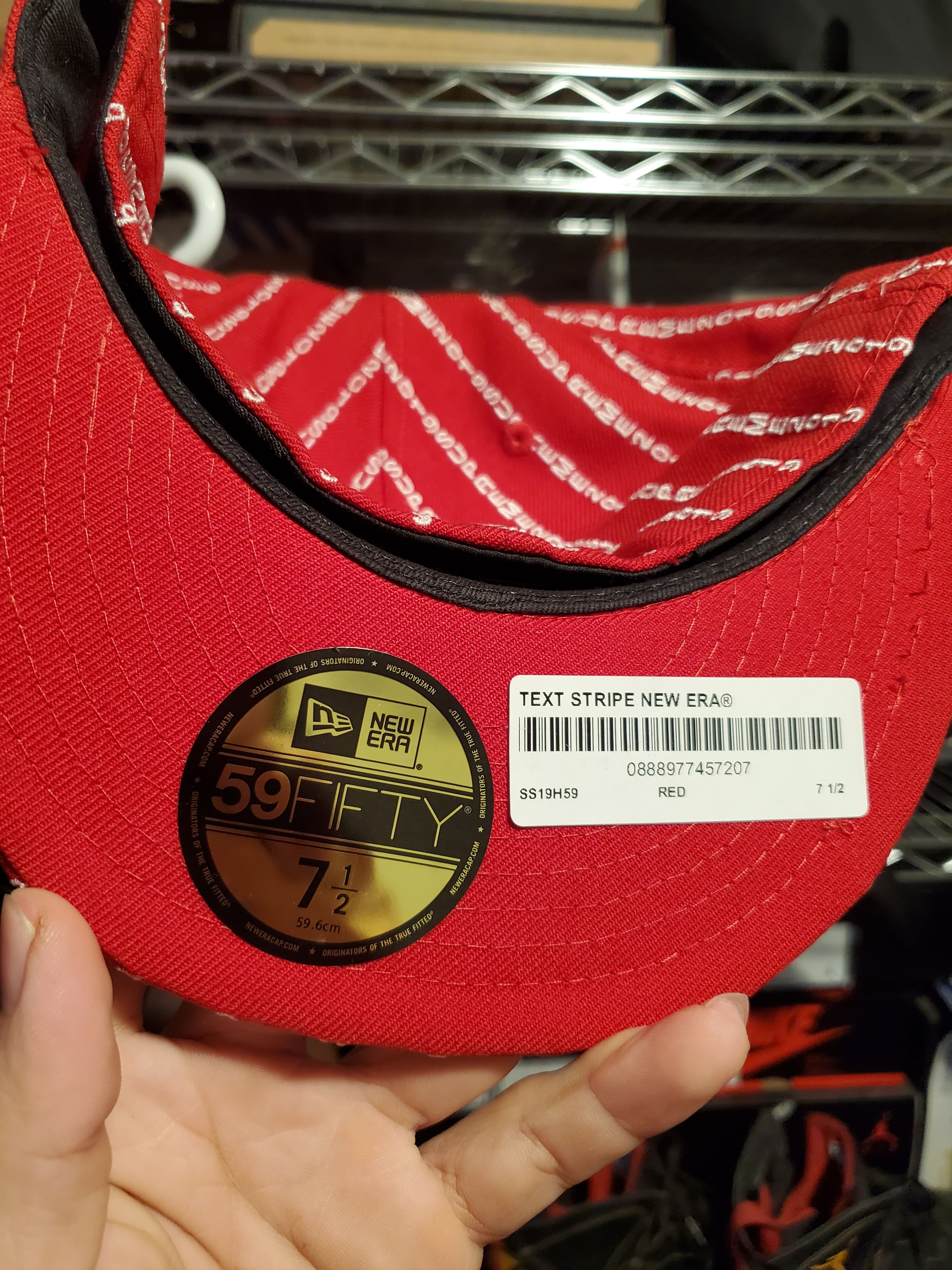 New Era × Supreme Supreme box logo text stripe new era cap