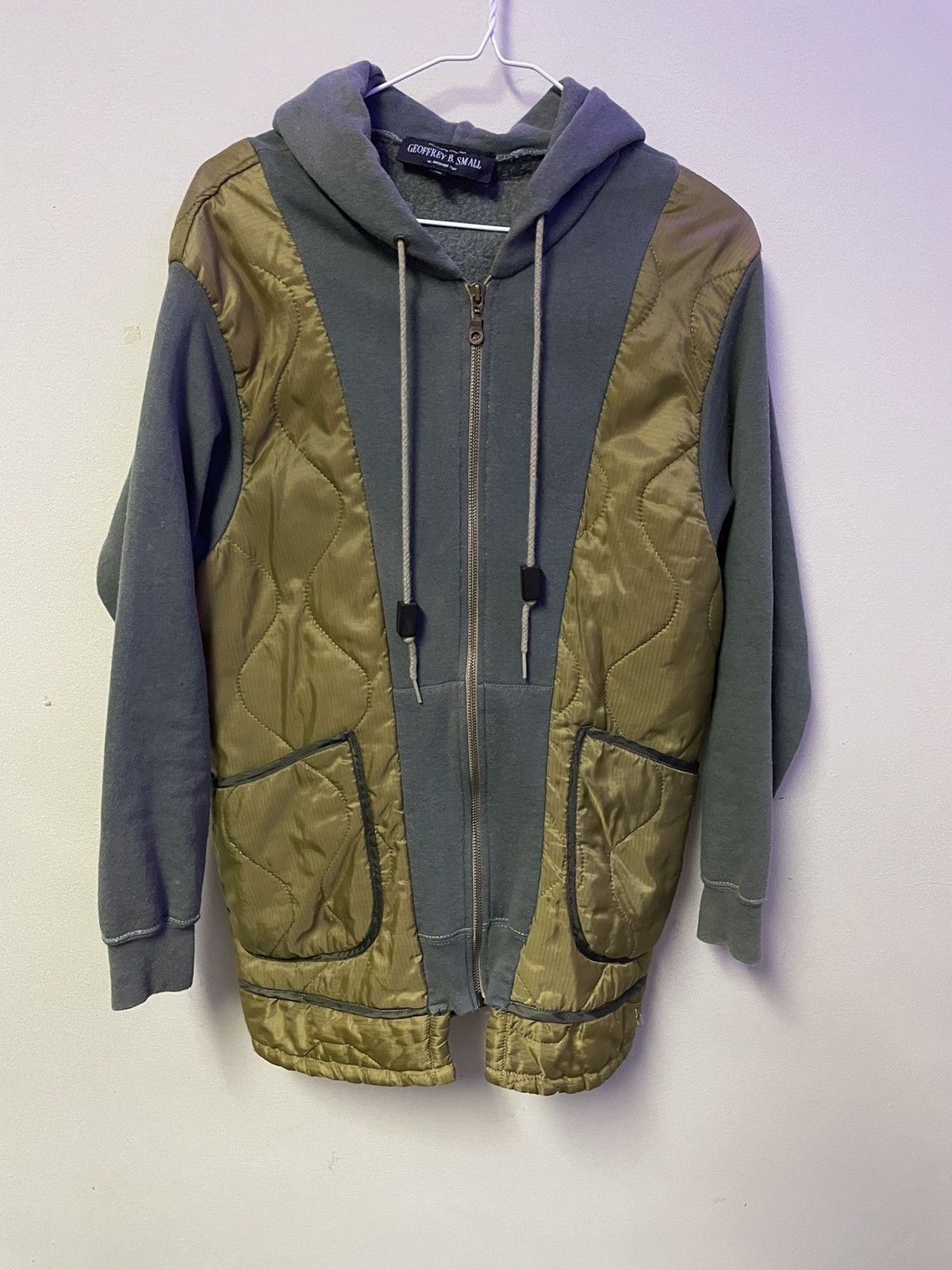 Geoffrey B. Small Geoffrey B Small Quilted Army Sweat Hoodie Jacket Size US S / EU 44-46 / 1 - 4 Thumbnail