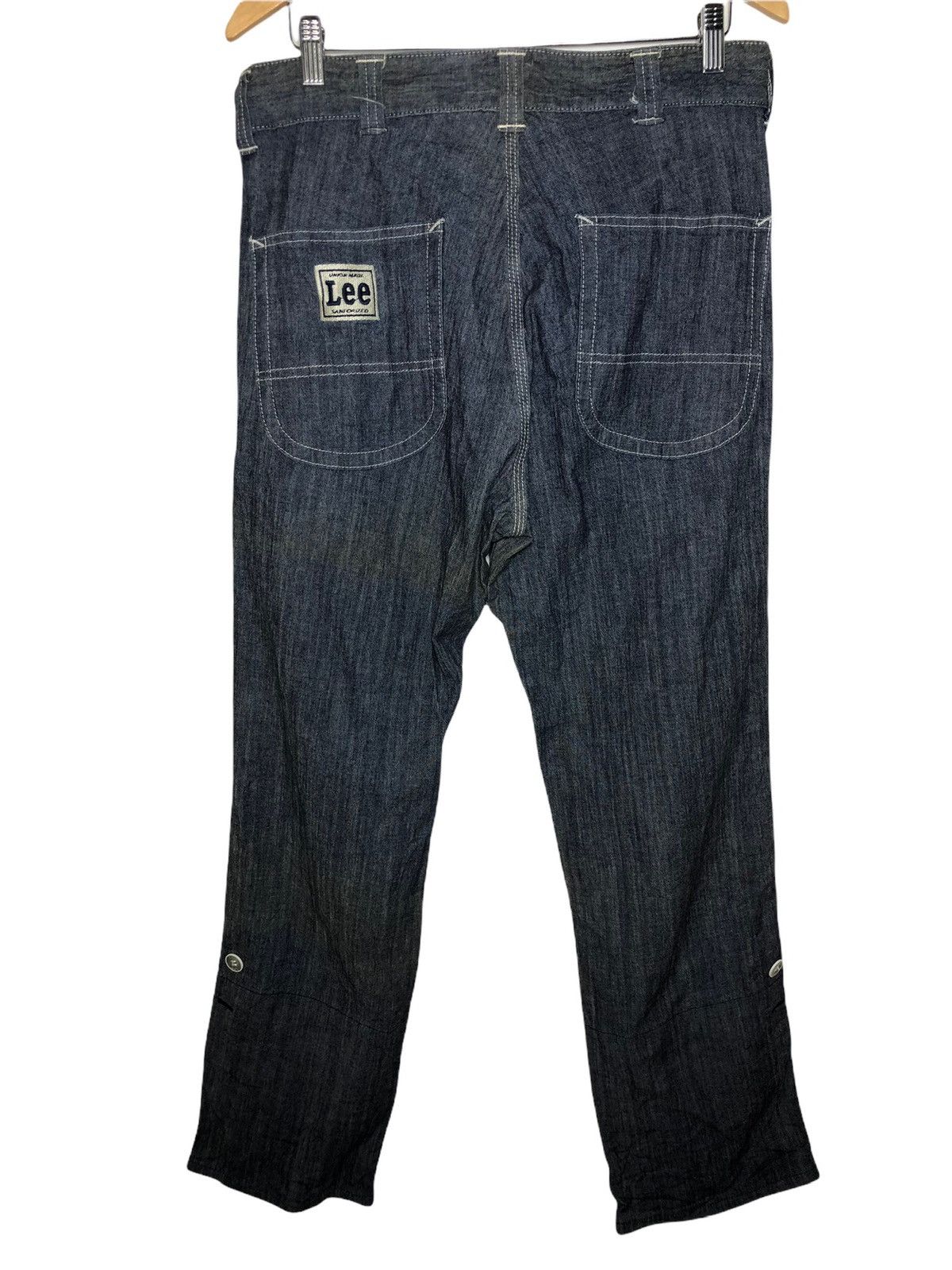Japanese Brand × Lee Sanforized Union Made Lee Carpenter Hickory Workwear Pants Size US 34 / EU 50 - 2 Thumbnail