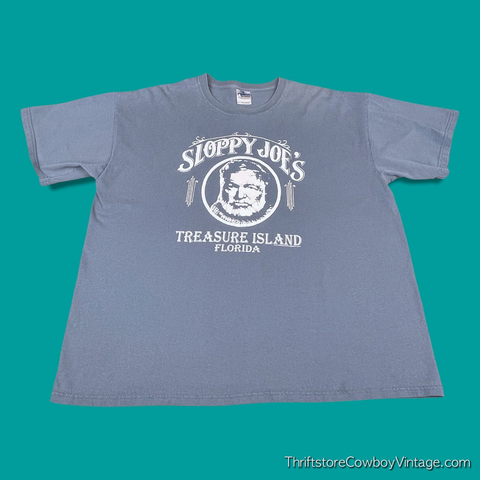 Vintage Y2K SLOPPY JOE'S TREASURE ISLAND Florida Hemingway TSHIRT