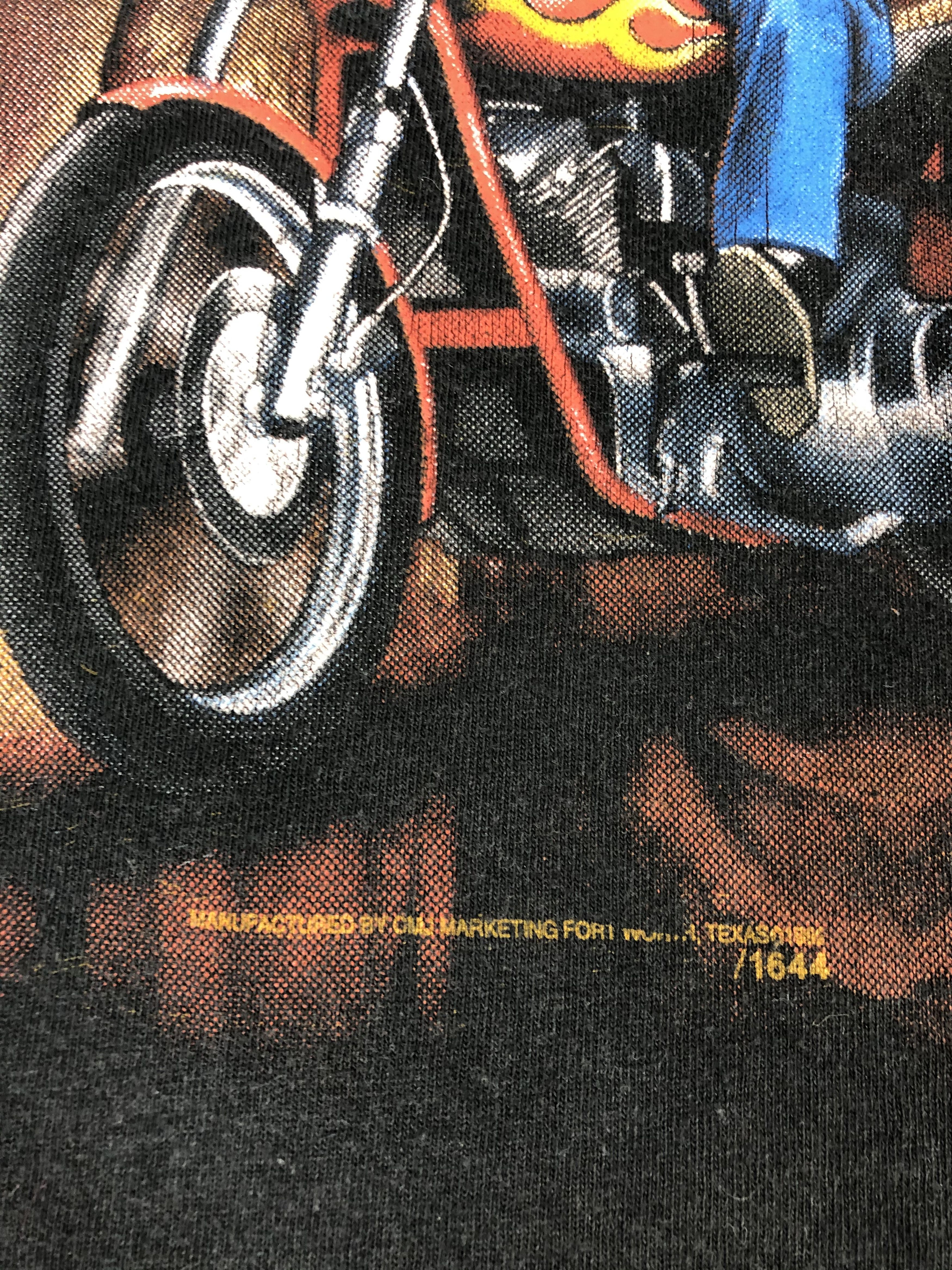 Harley Davidson Vintage 90s 3D Emblem Brothers in the Wind Indian Size US XL / EU 56 / 4 - 5 Thumbnail