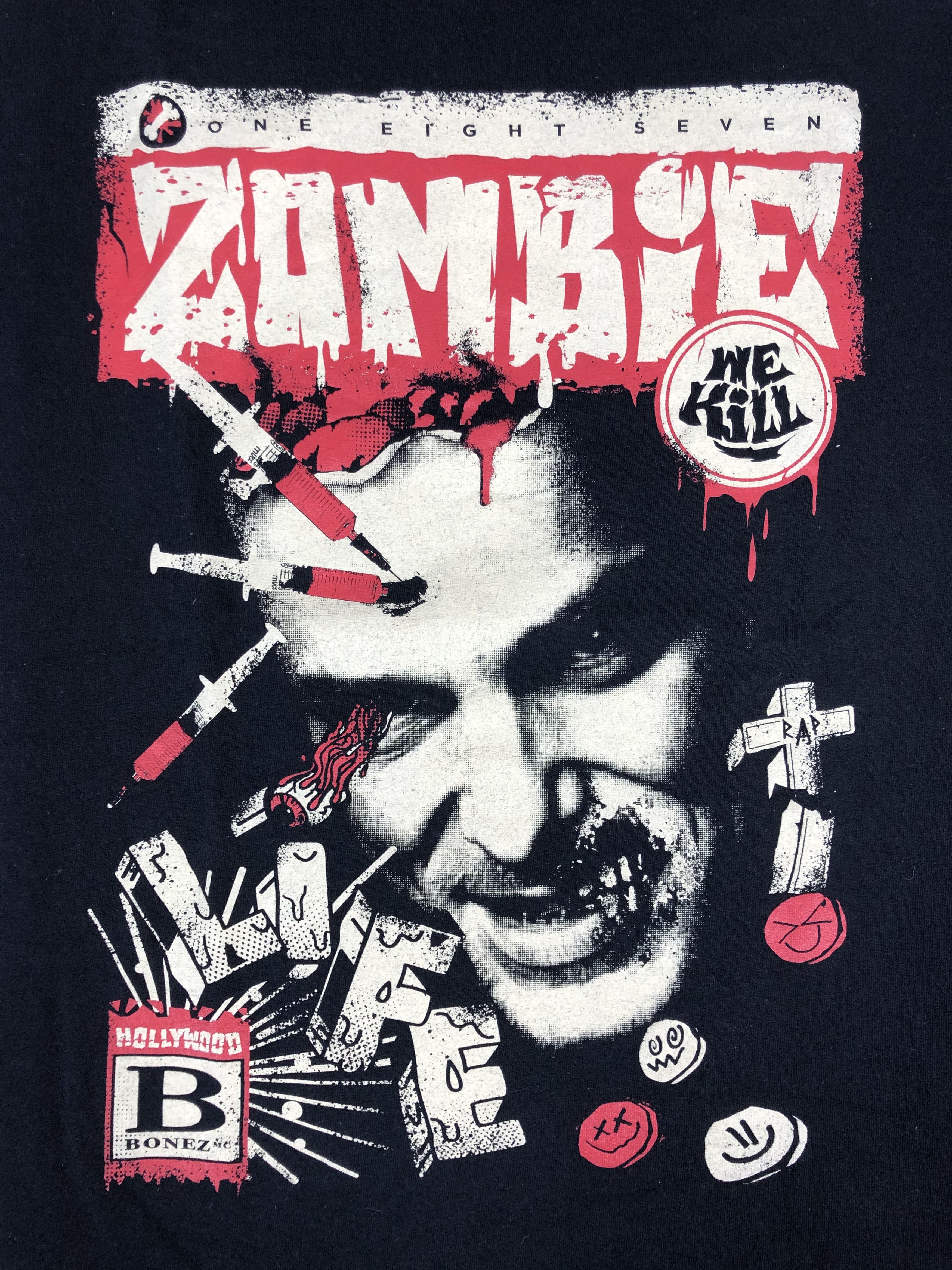 Band Tees Bonez MC Hollywood "One Eight Seven Zombie" Size US L / EU 52-54 / 3 - 3 Thumbnail