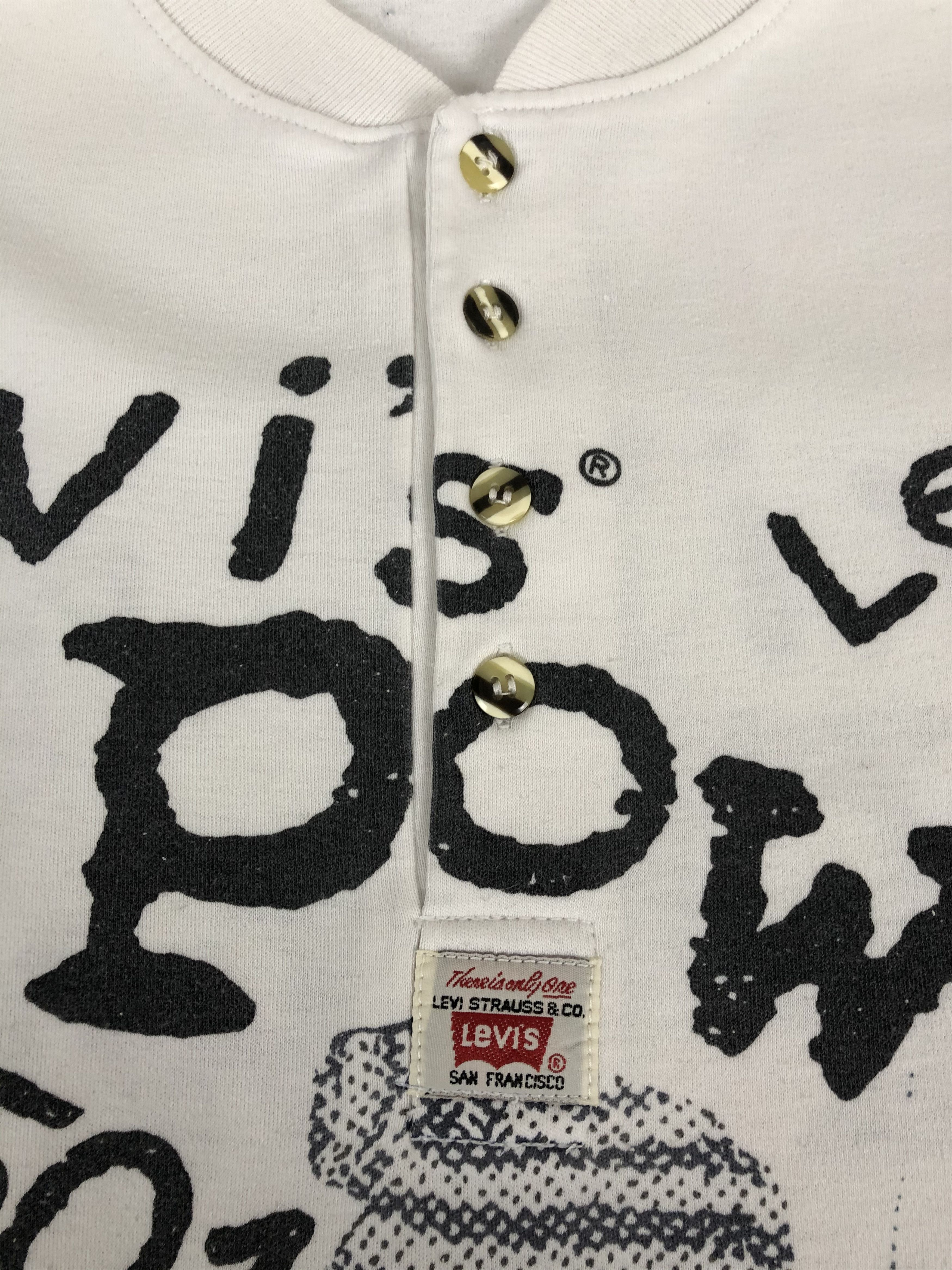 Levi's Vintage 90s Levi's 501 Power Print All Over Me t-shirt Size US L / EU 52-54 / 3 - 7 Thumbnail