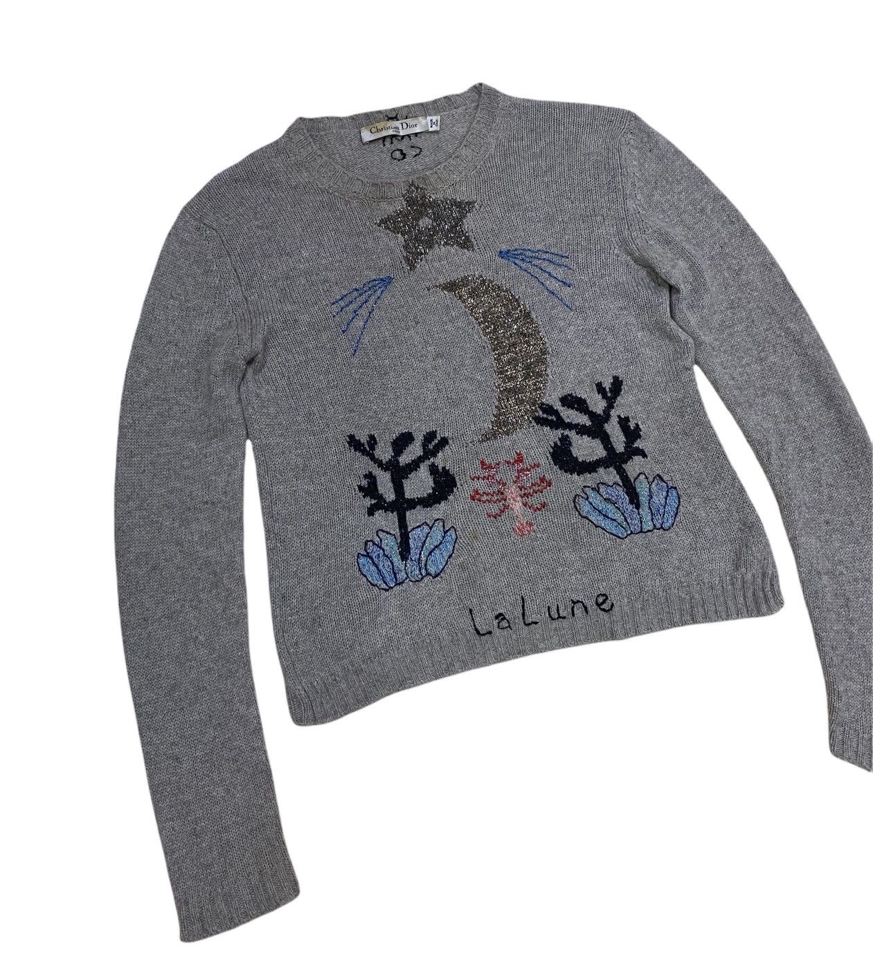 Christian Dior Monsieur DIOR LA LUNE 2017 GREY KNITWEAR SWEATER Size S / US 4 / IT 40 - 2 Thumbnail
