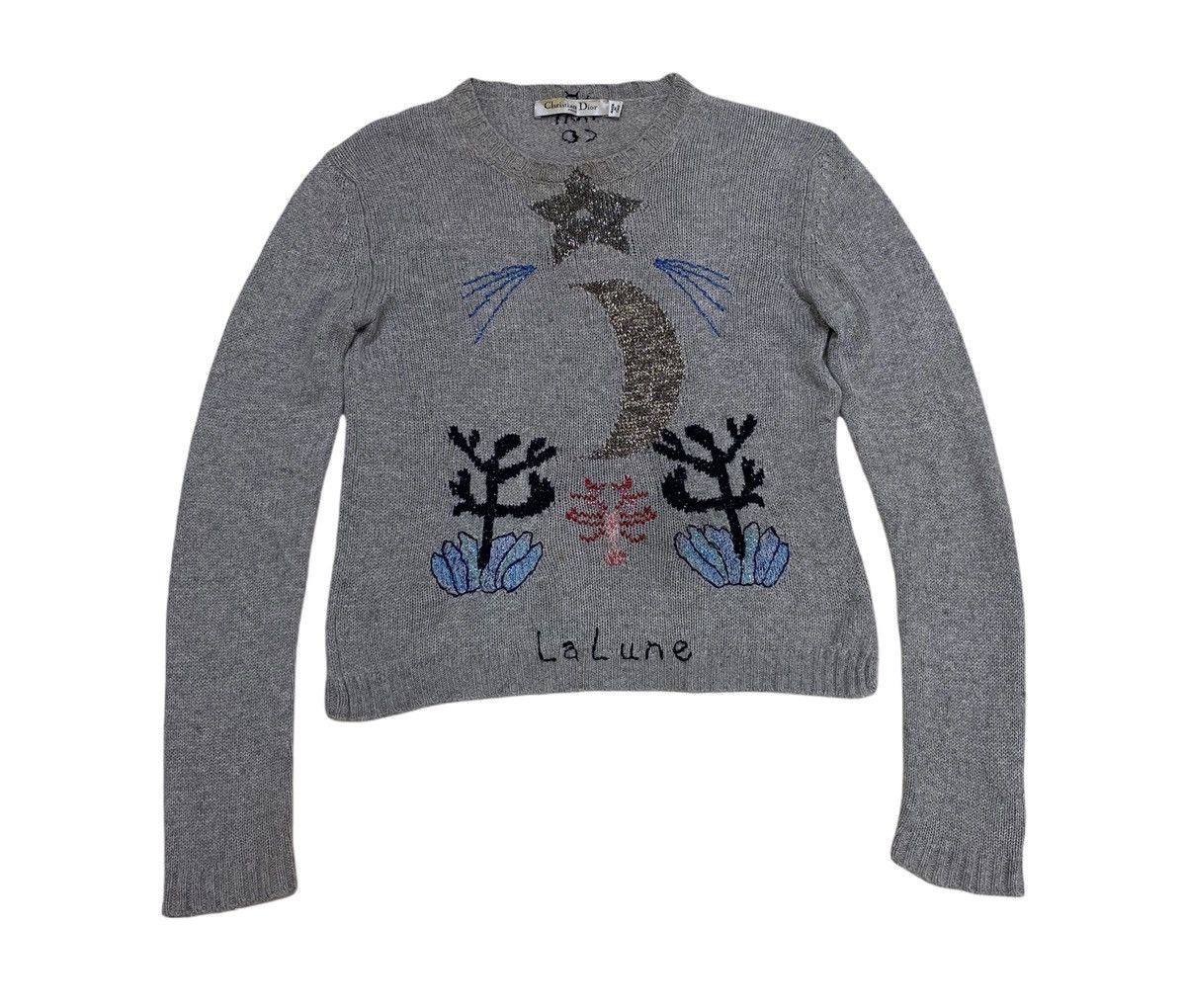 Christian Dior Monsieur DIOR LA LUNE 2017 GREY KNITWEAR SWEATER Size S / US 4 / IT 40 - 1 Thumbnail