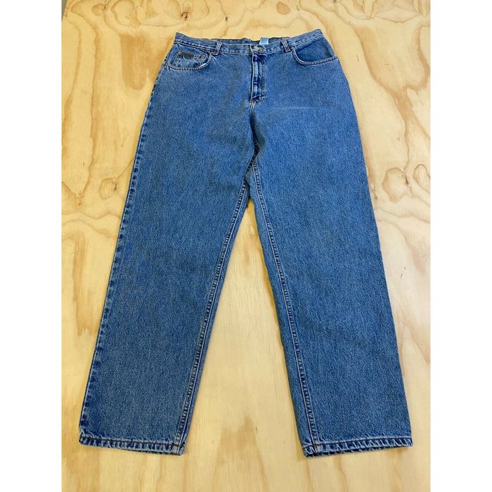 Calvin Klein VTG CALVIN KLEIN MEN SIZE 38X30 MEDIUM WASH BROKEN IN BLUE ...