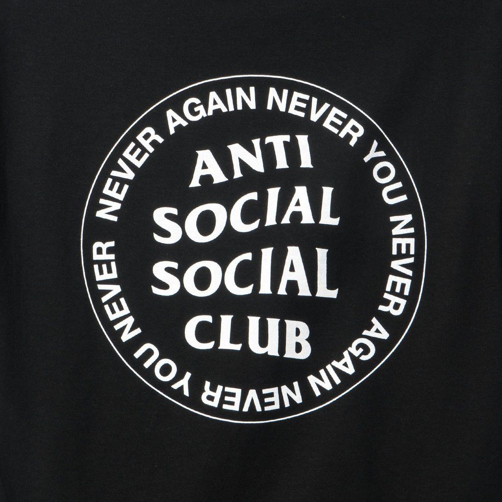 Anti Social Social Club DS White ASSC Never Again Never You Black Tee FTP BAPE KITH Size US XXL / EU 58 / 5 - 3 Thumbnail