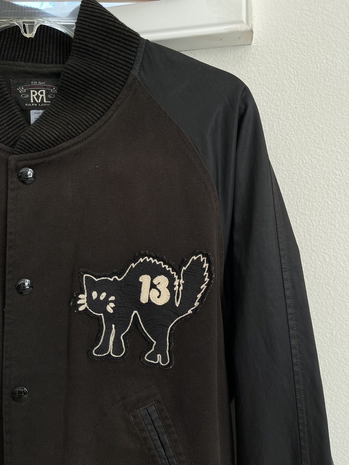 RRL Ralph Lauren Rare RRL Black Cat Bomber Jacket | Grailed