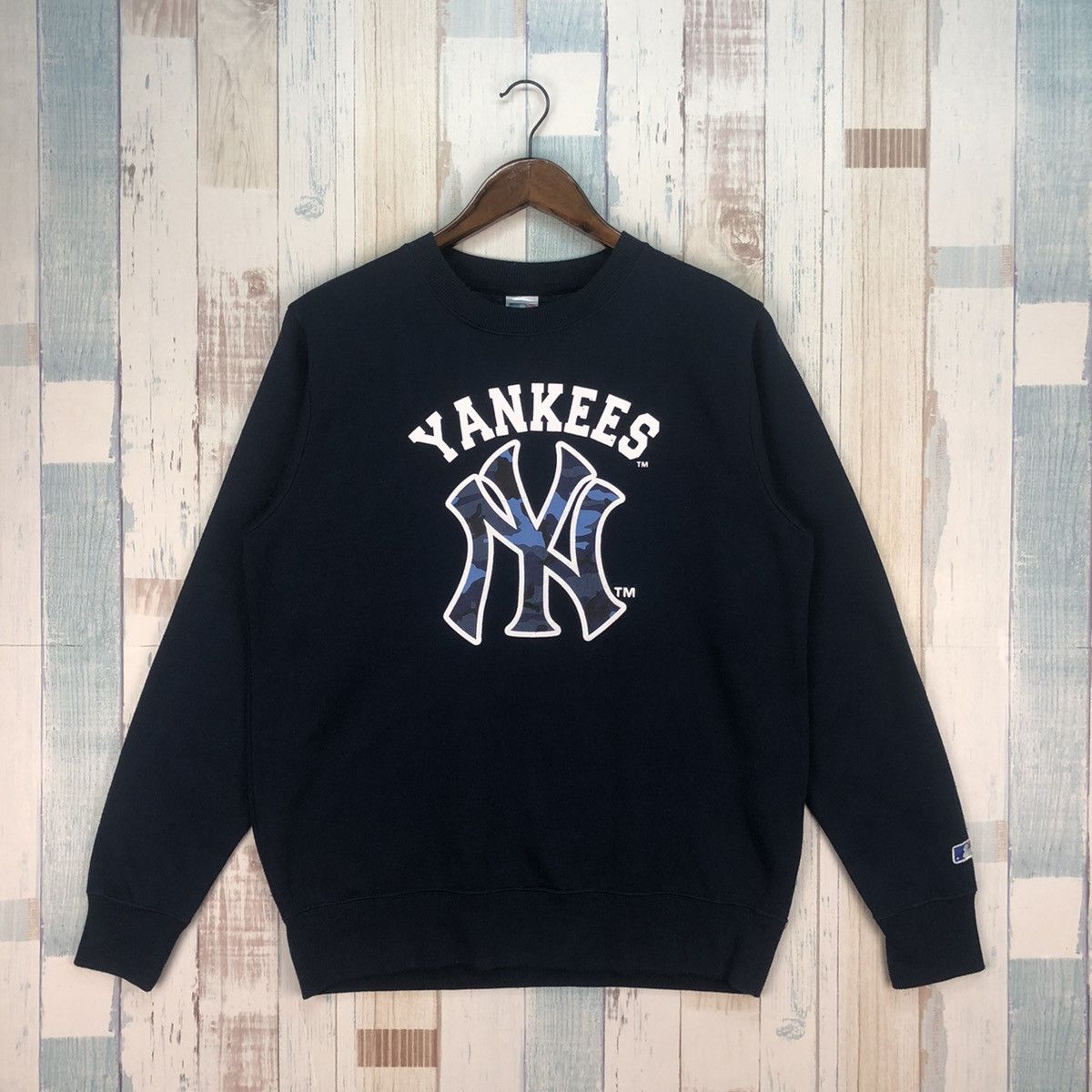 New York Yankees × Vintage Vintage New York Yankees Big Logo Sweatshirt Size US L / EU 52-54 / 3 - 1 Thumbnail