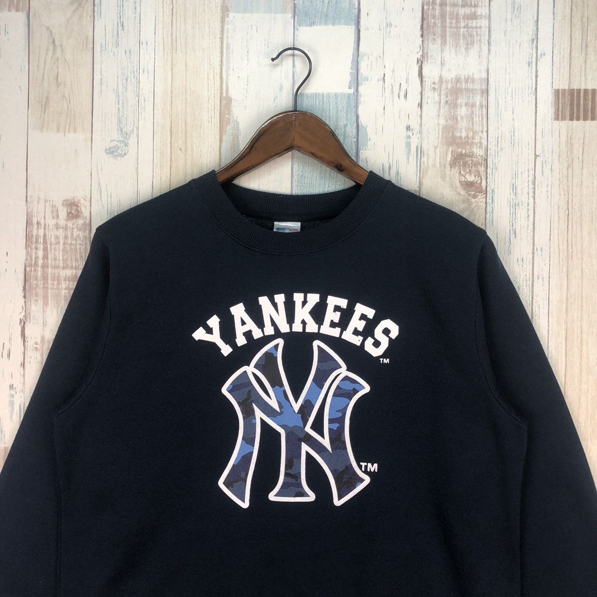 New York Yankees × Vintage Vintage New York Yankees Big Logo Sweatshirt Size US L / EU 52-54 / 3 - 3 Thumbnail